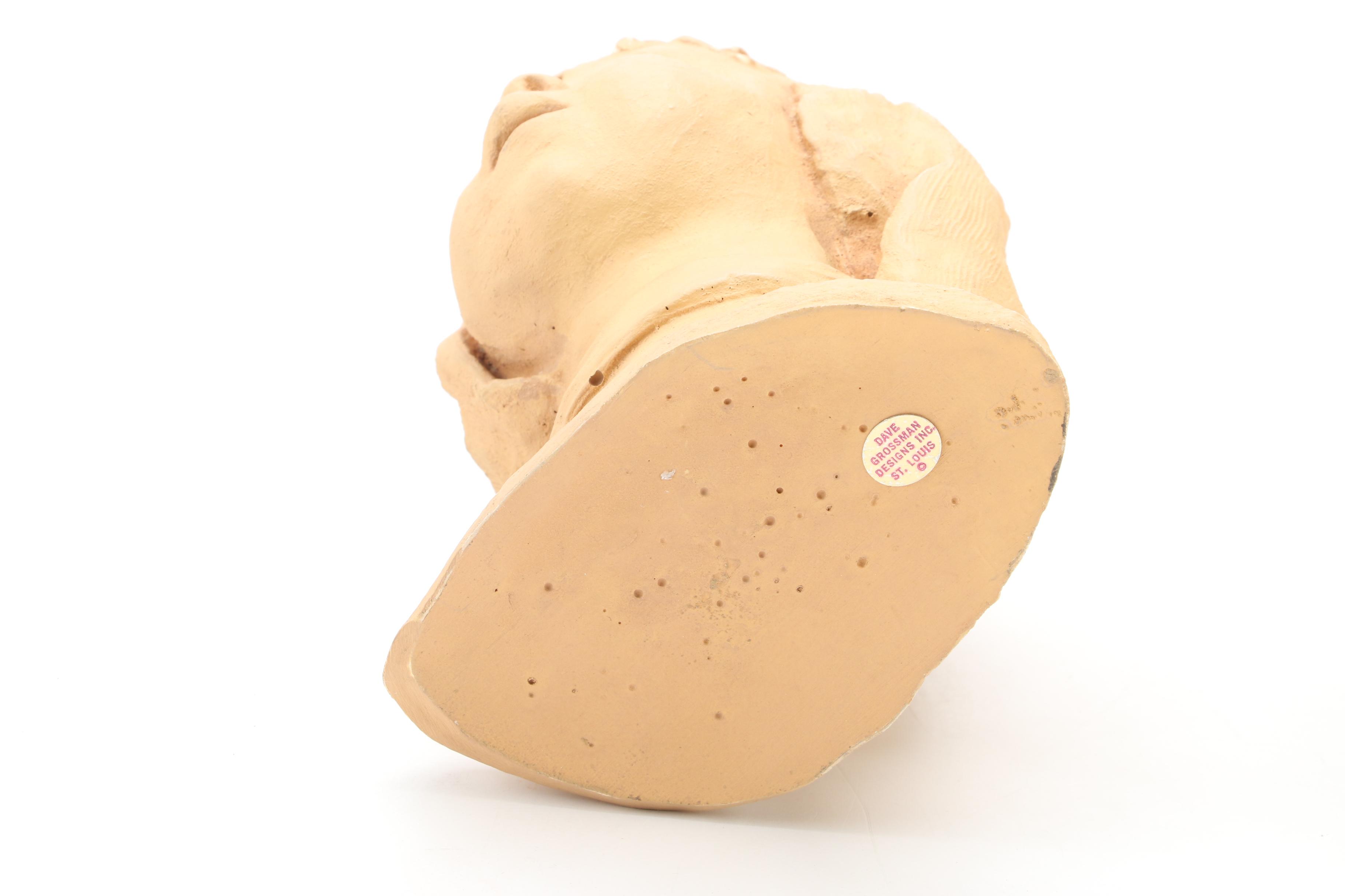 Ann Entis Terracotta Angel Figure with Cast Resin Bust, Late 20th Century