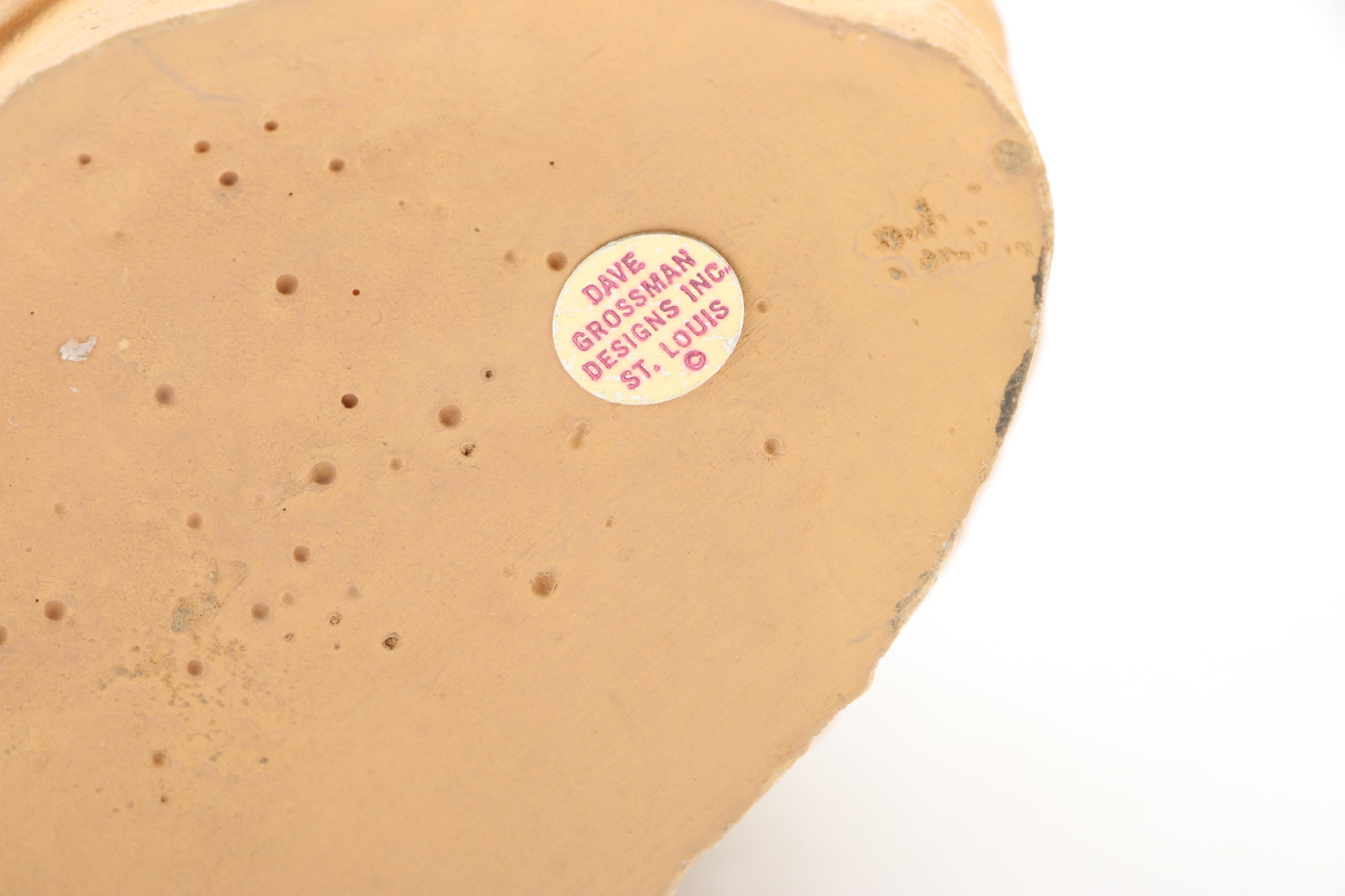 Ann Entis Terracotta Angel Figure with Cast Resin Bust, Late 20th Century