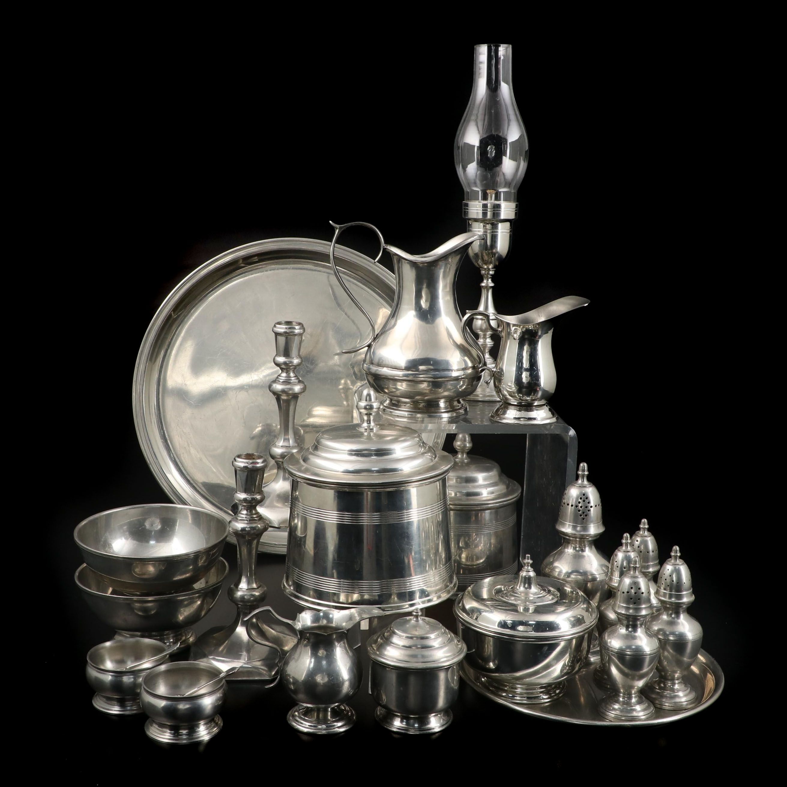 Stieff and Lenox Williamsburg Restoration with Other Pewter Tableware