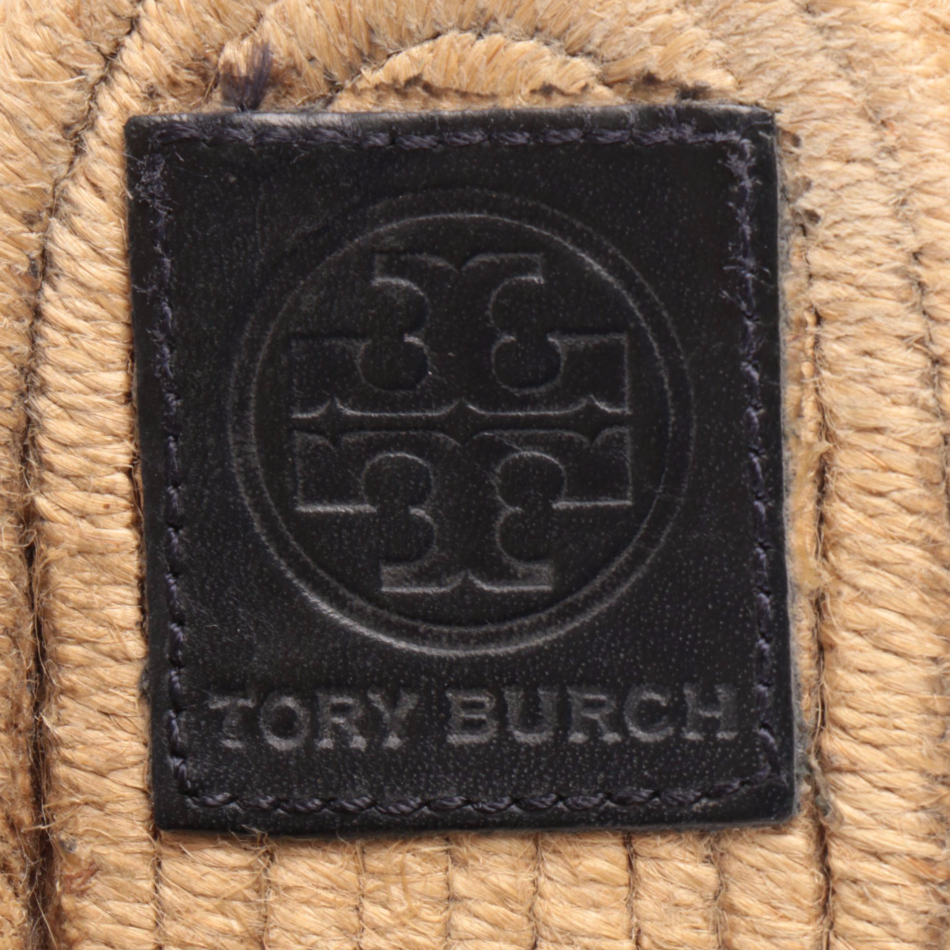 Tory Burch Floral Iris Embroidered Espadrille Slides