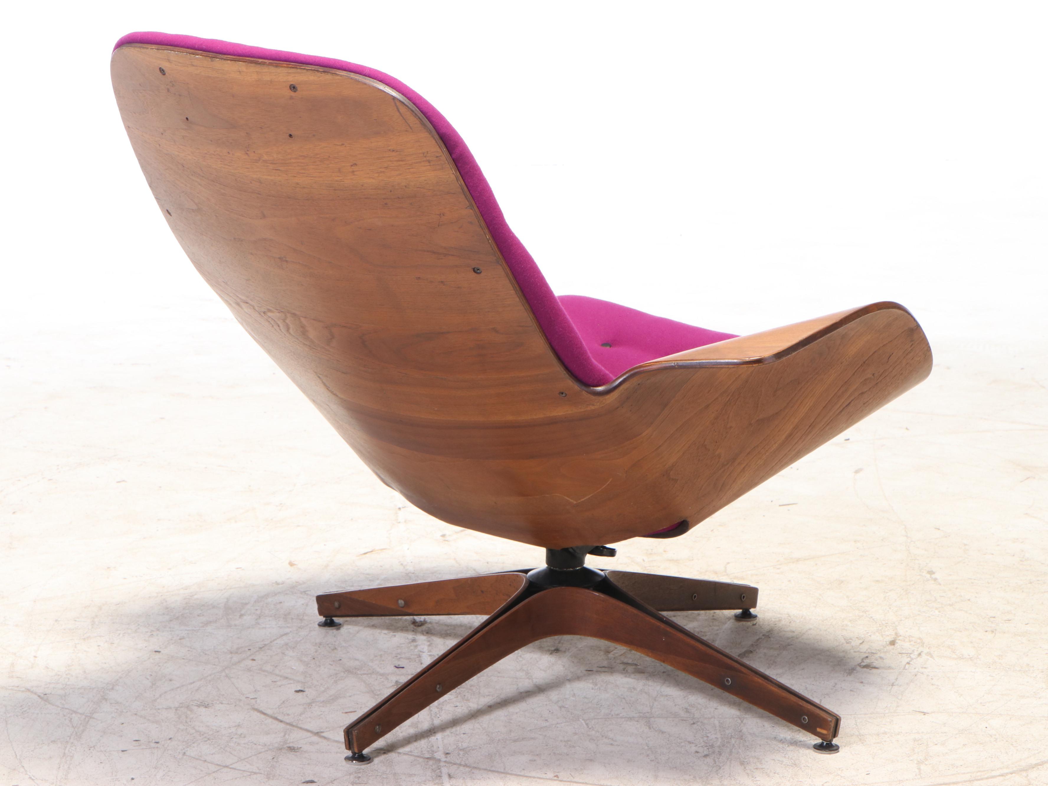 Plycraft "Mr. Chair" Mid Century Modern Laminated Walnut Lounge Chair