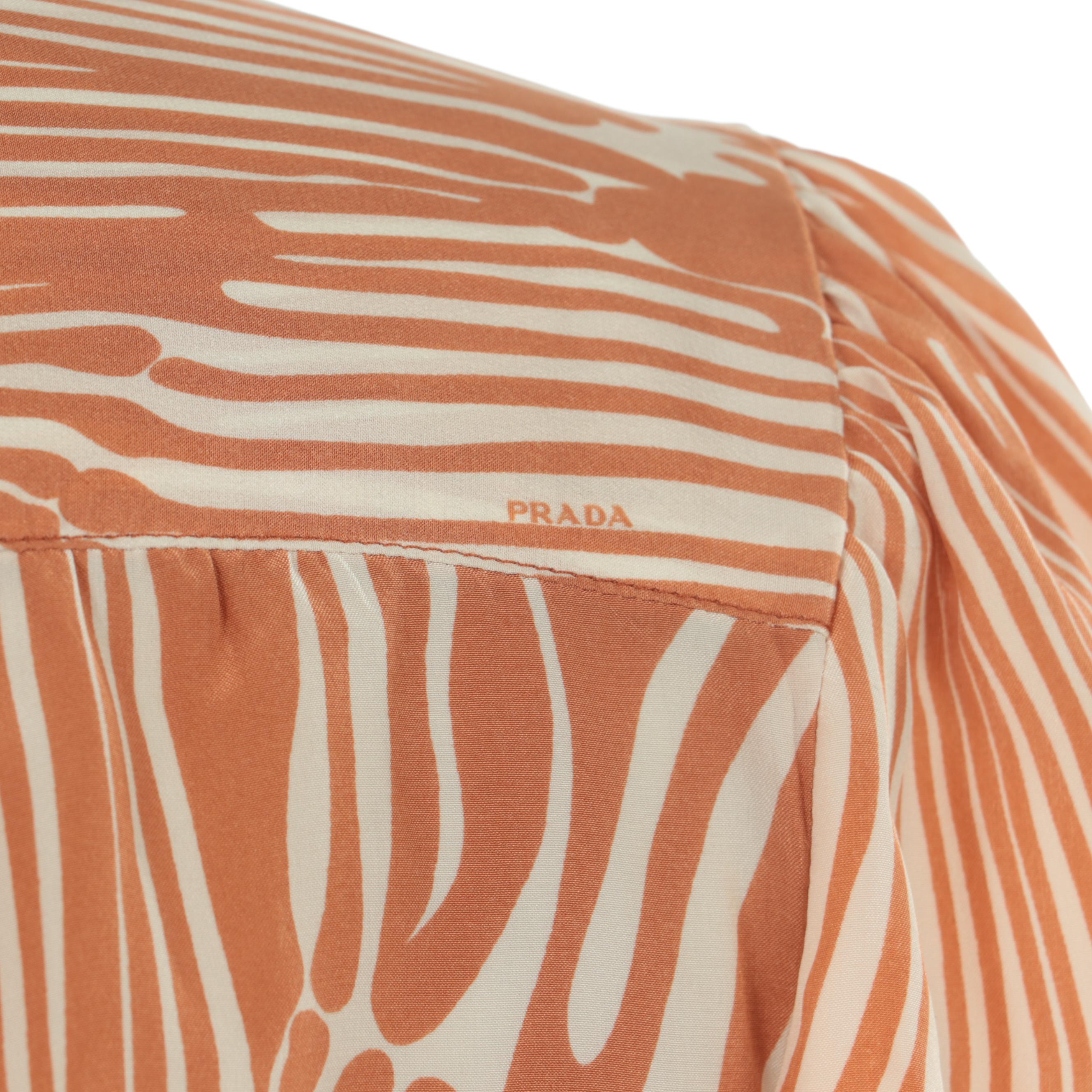 Prada Printed Silk Blouse and Diane von Furstenberg Black Blazer