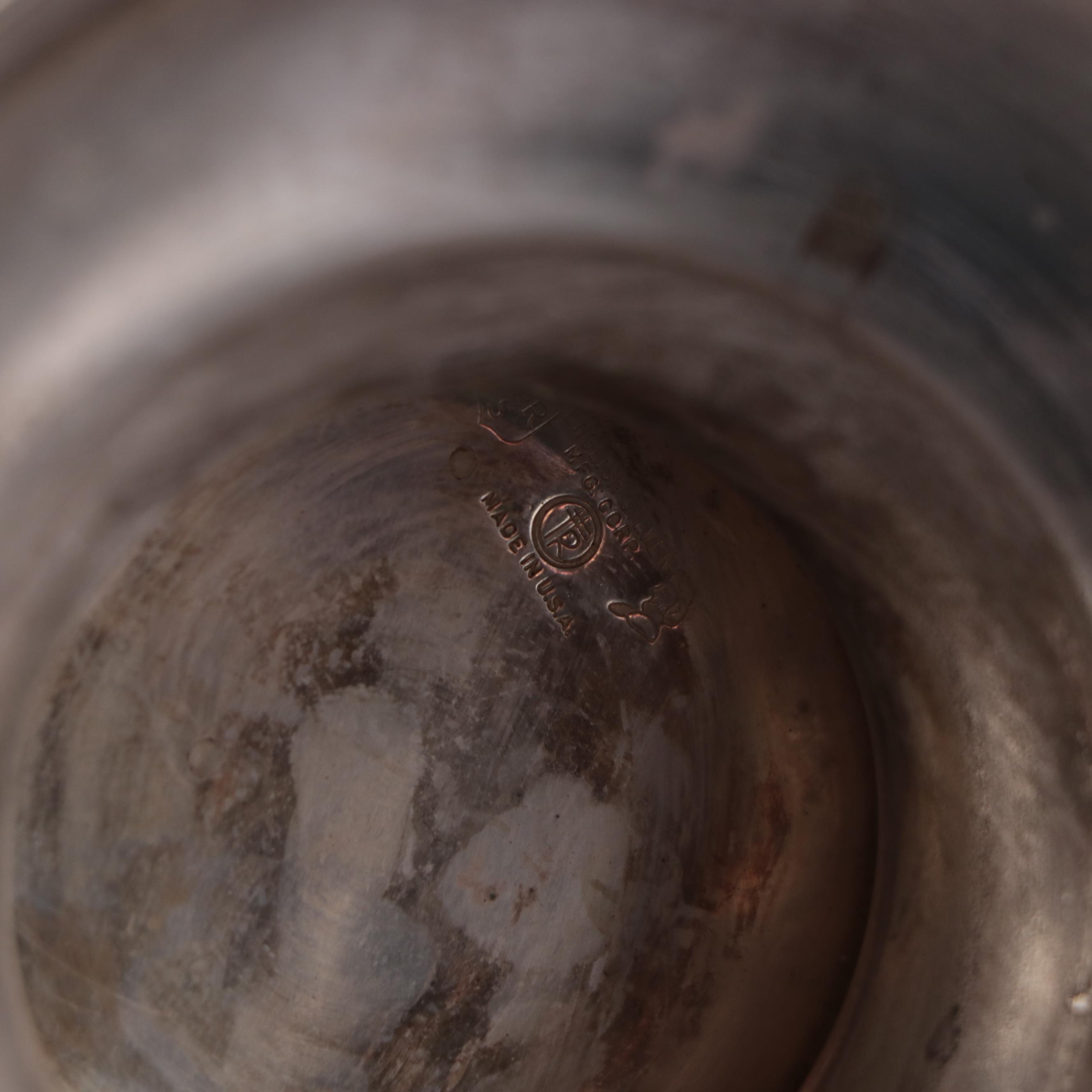 Mottahedeh Silver Plate Monteith Bowl with English Silver Mfg. Corp Wine Cooler