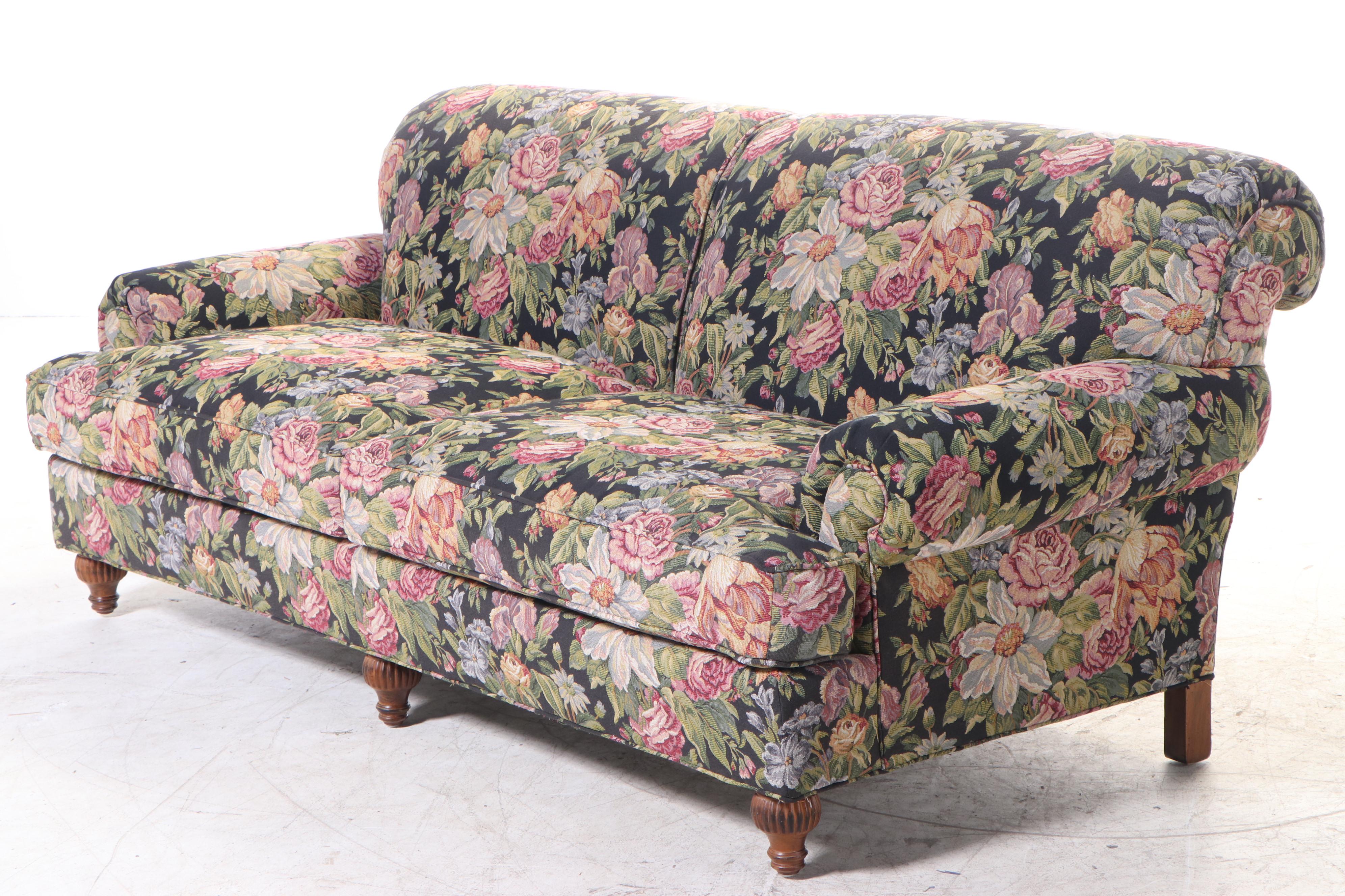 Century Furniture "LT Designs" Floral-Upholstered Sofa