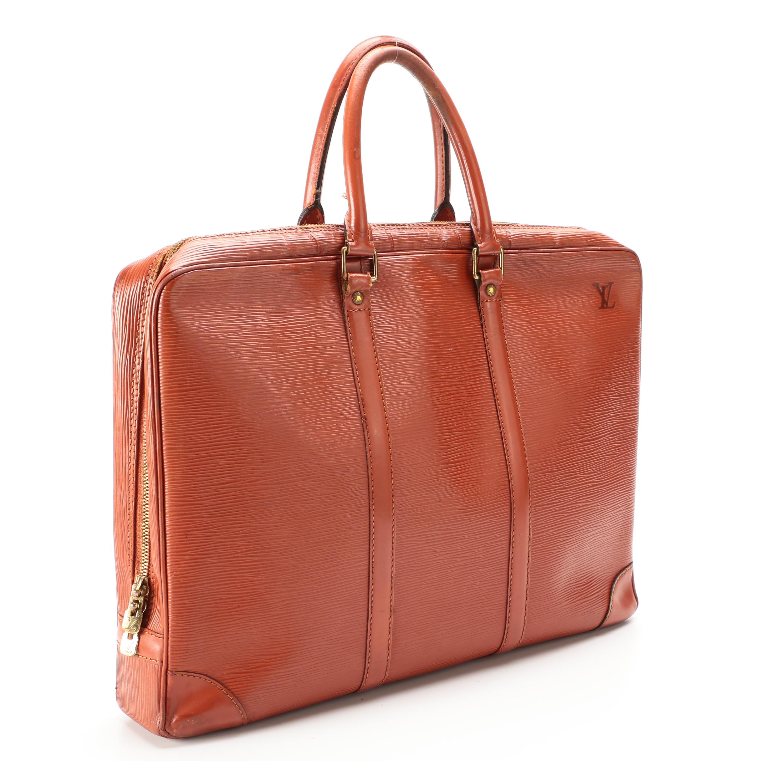 Louis Vuitton Porte-Documents Voyage Briefcase in Kenyan Fawn Epi Leather