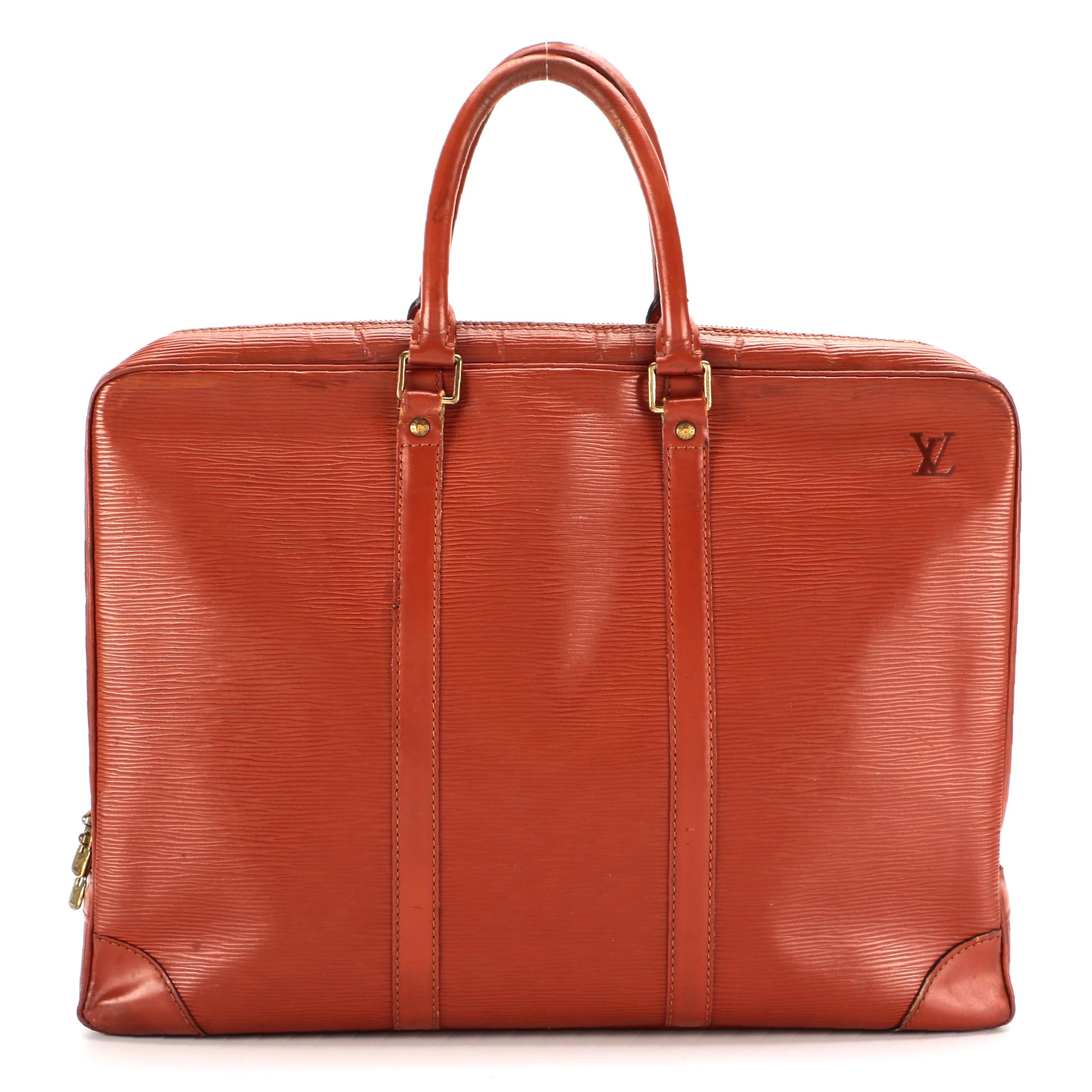 Louis Vuitton Porte-Documents Voyage Briefcase in Kenyan Fawn Epi Leather