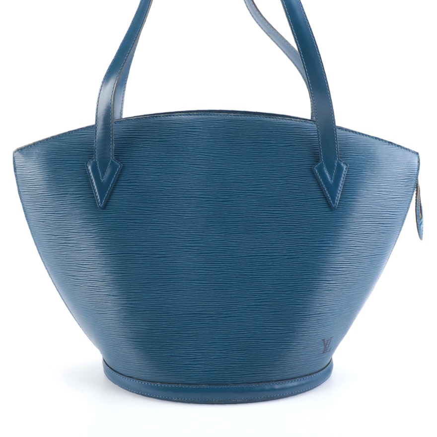 Louis Vuitton Saint Jacques GM Bag in Toledo Blue Epi and Smooth Leather