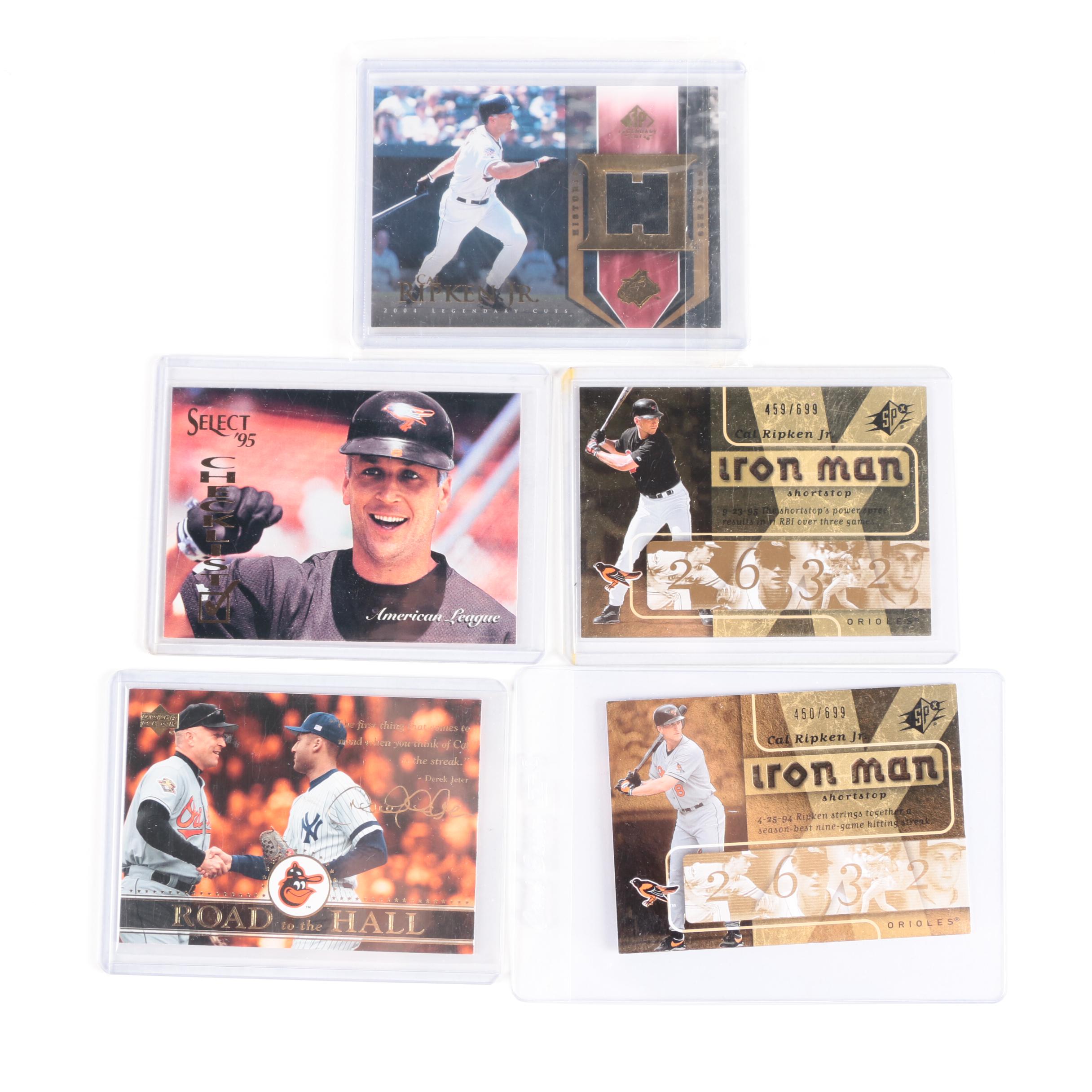 Cal Ripken, Jr. Baseball Cards Including 23 Karat All-Gold Sculptured Card