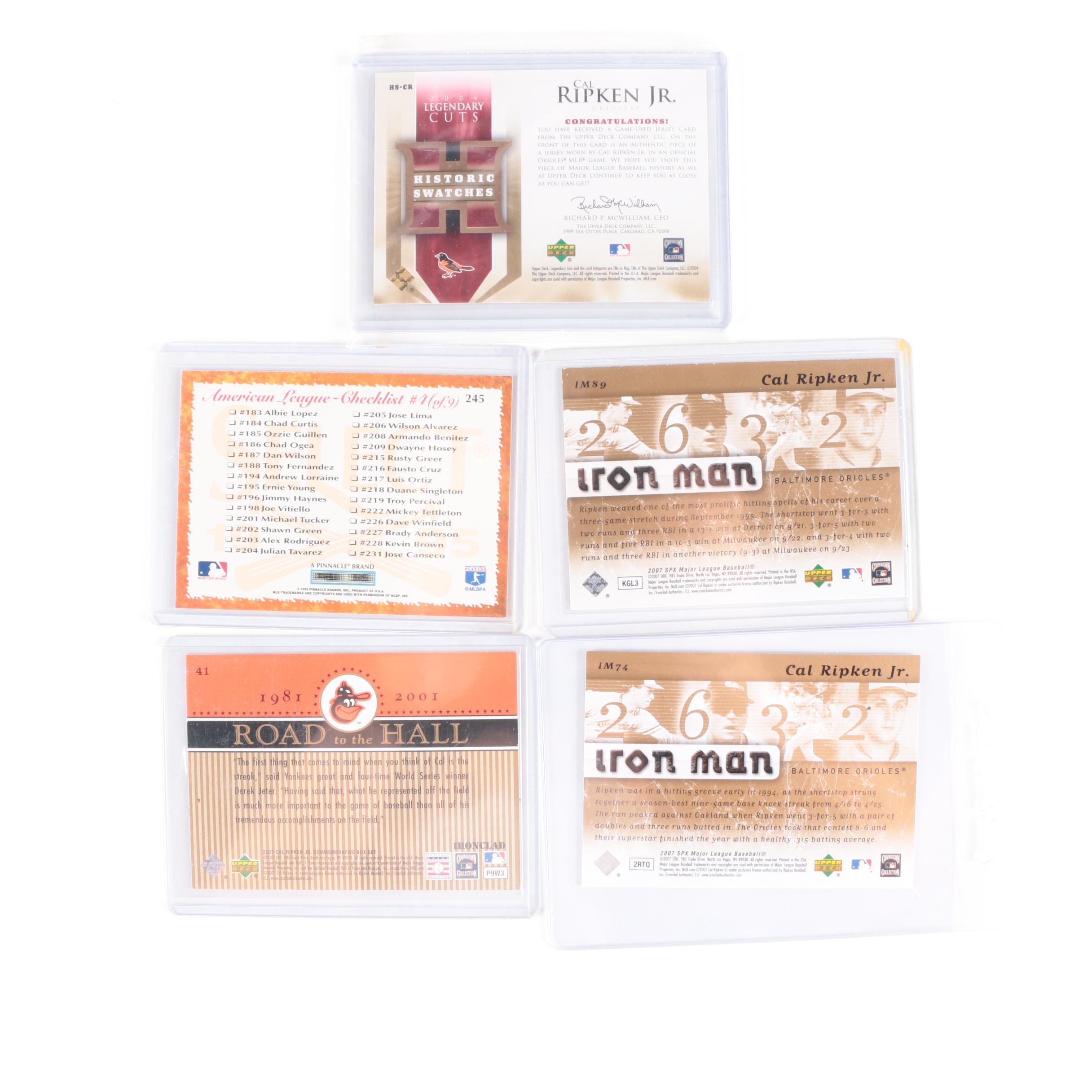 Cal Ripken, Jr. Baseball Cards Including 23 Karat All-Gold Sculptured Card