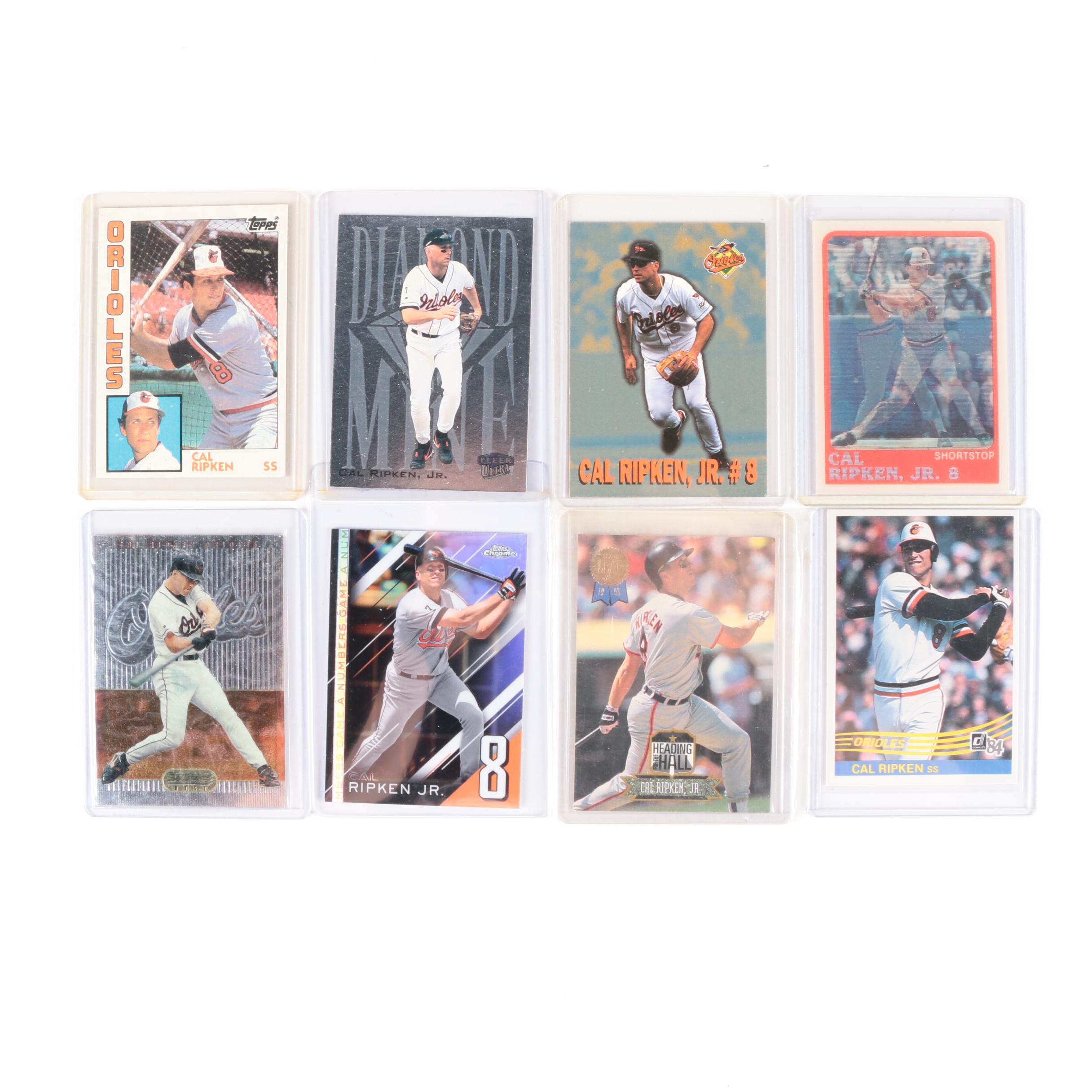 Cal Ripken, Jr. Baseball Cards Including 23 Karat All-Gold Sculptured Card
