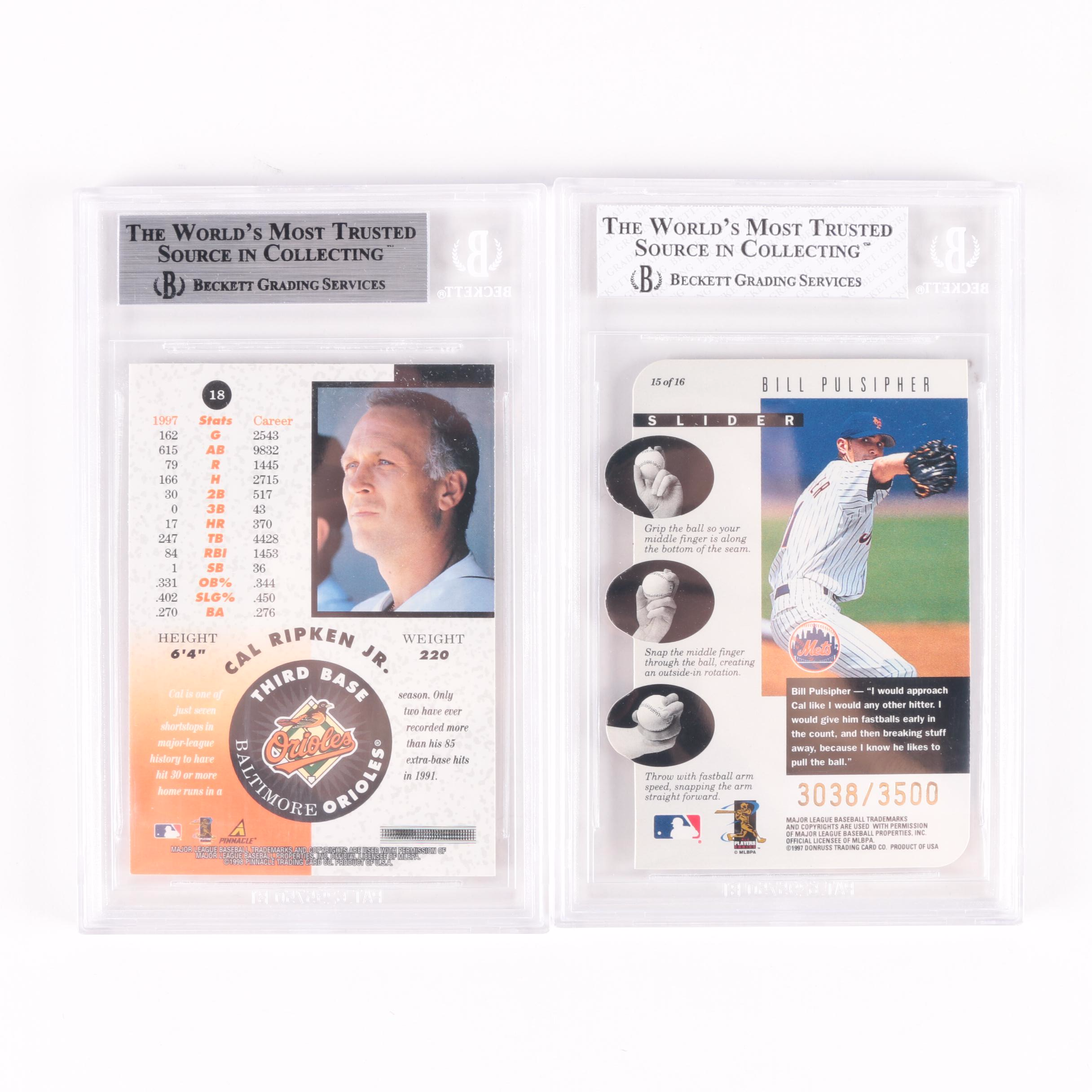 Cal Ripken, Jr. Baseball Cards Including 23 Karat All-Gold Sculptured Card