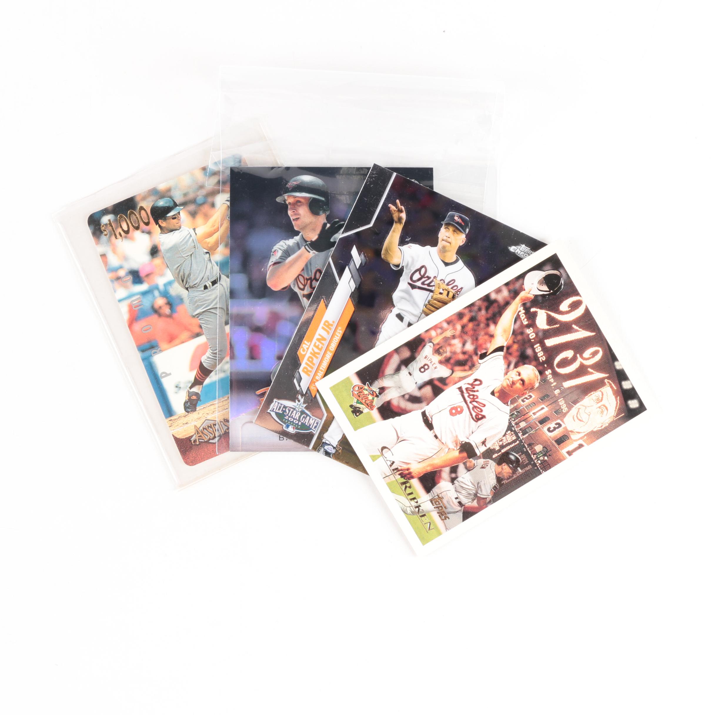 Cal Ripken, Jr. Baseball Cards Including 23 Karat All-Gold Sculptured Card