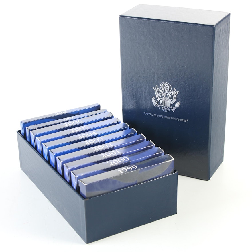 U.S. Mint Proof Sets, Featuring Complete State Quarter Proof Sets, 1999–2008