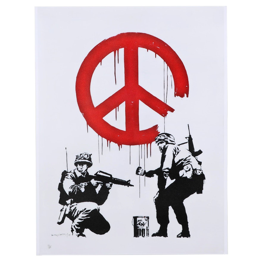 Giclée After Banksy "Peace," 21st Century