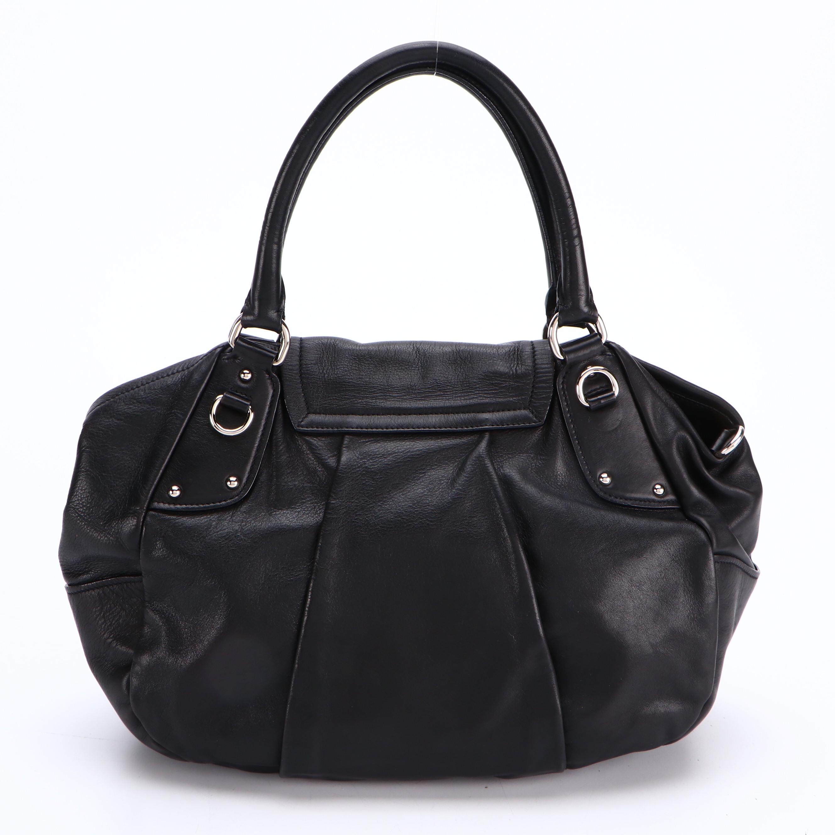 Prada Black Leather Two-Way Bag