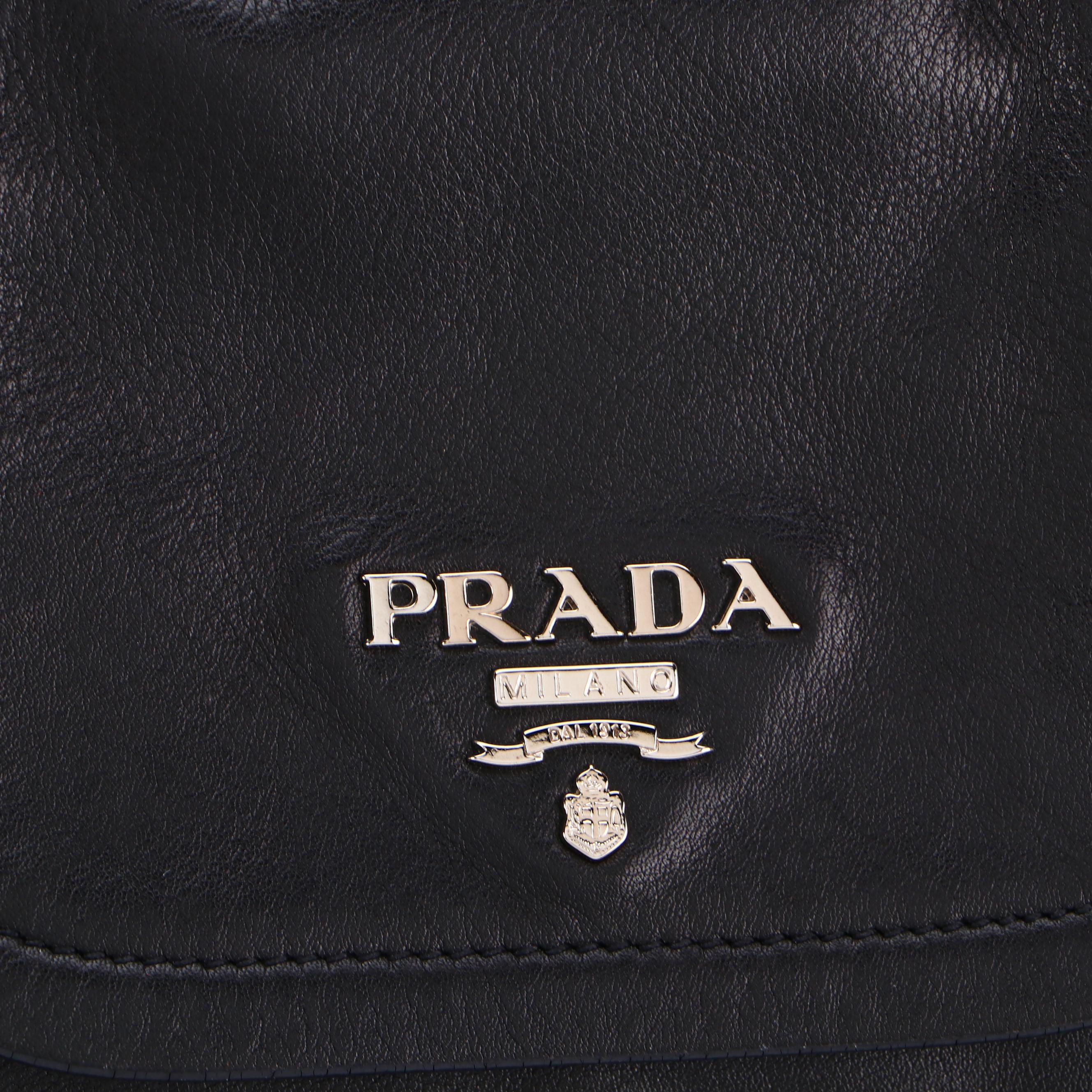 Prada Black Leather Two-Way Bag