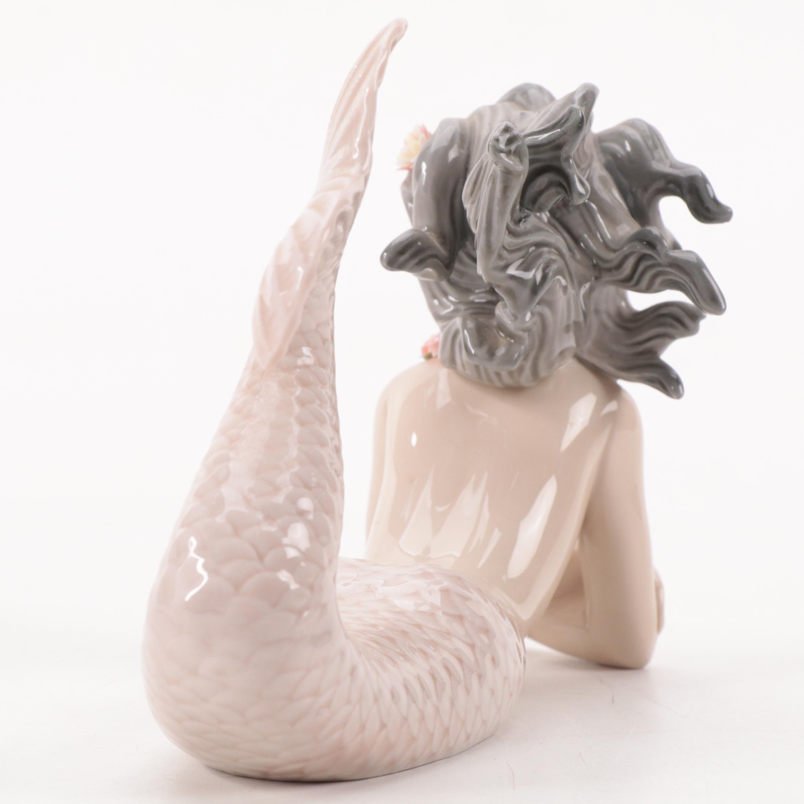 Lladró "Fantasy" Porcelain Mermaid Figurine Designed by José Puche
