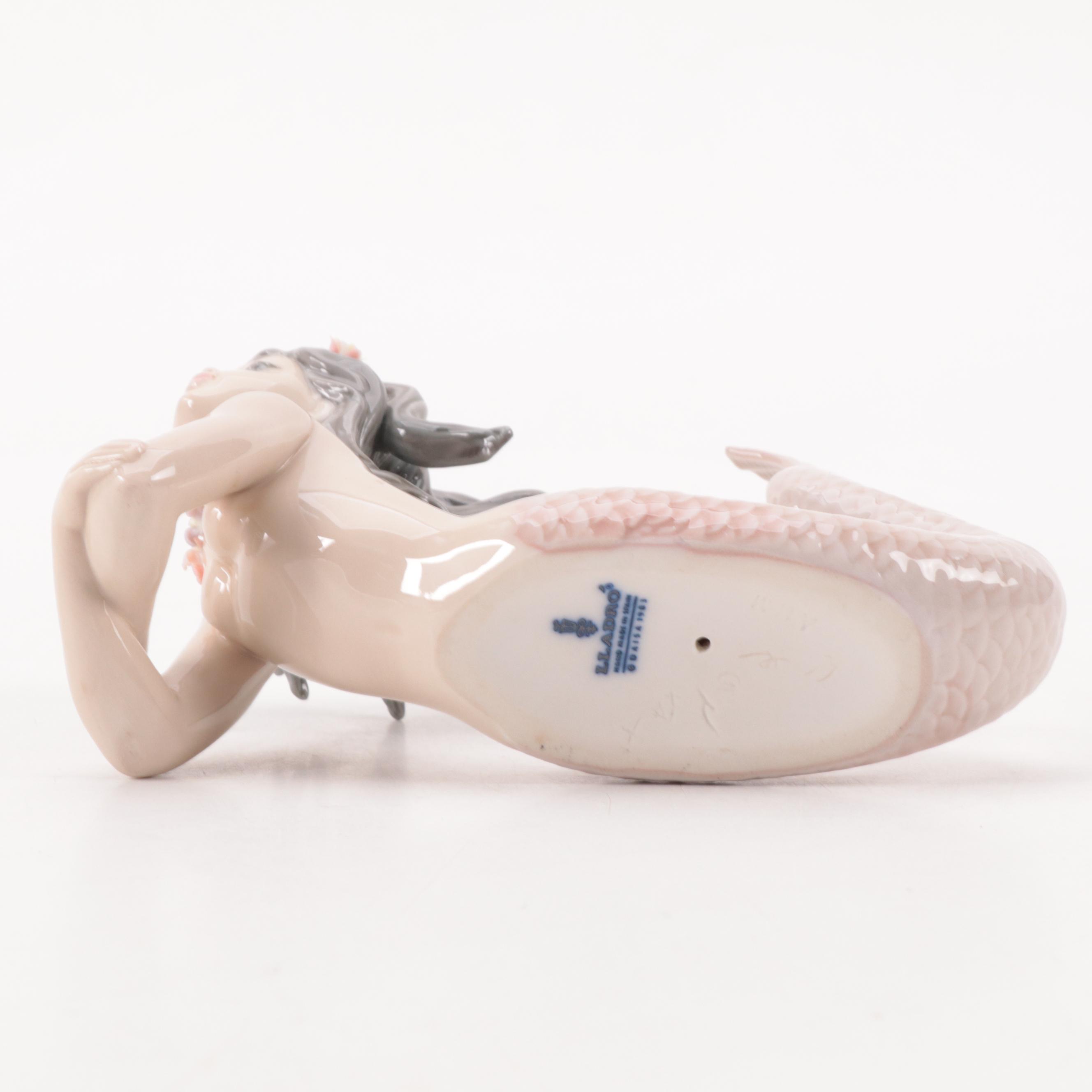 Lladró "Fantasy" Porcelain Mermaid Figurine Designed by José Puche