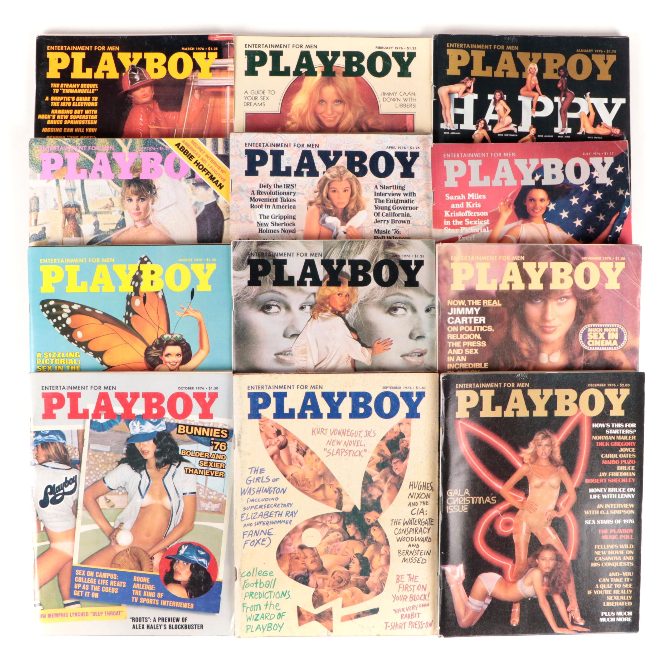 "Playboy" Magazines Featuring Jimmy Carter Interview and Others, 1976