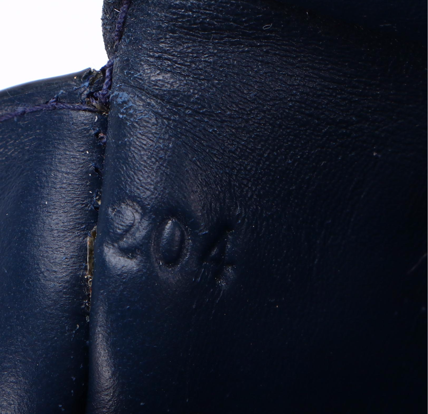 Prada Busta Con Pattina Wallet in Blue Vitello Move Leather