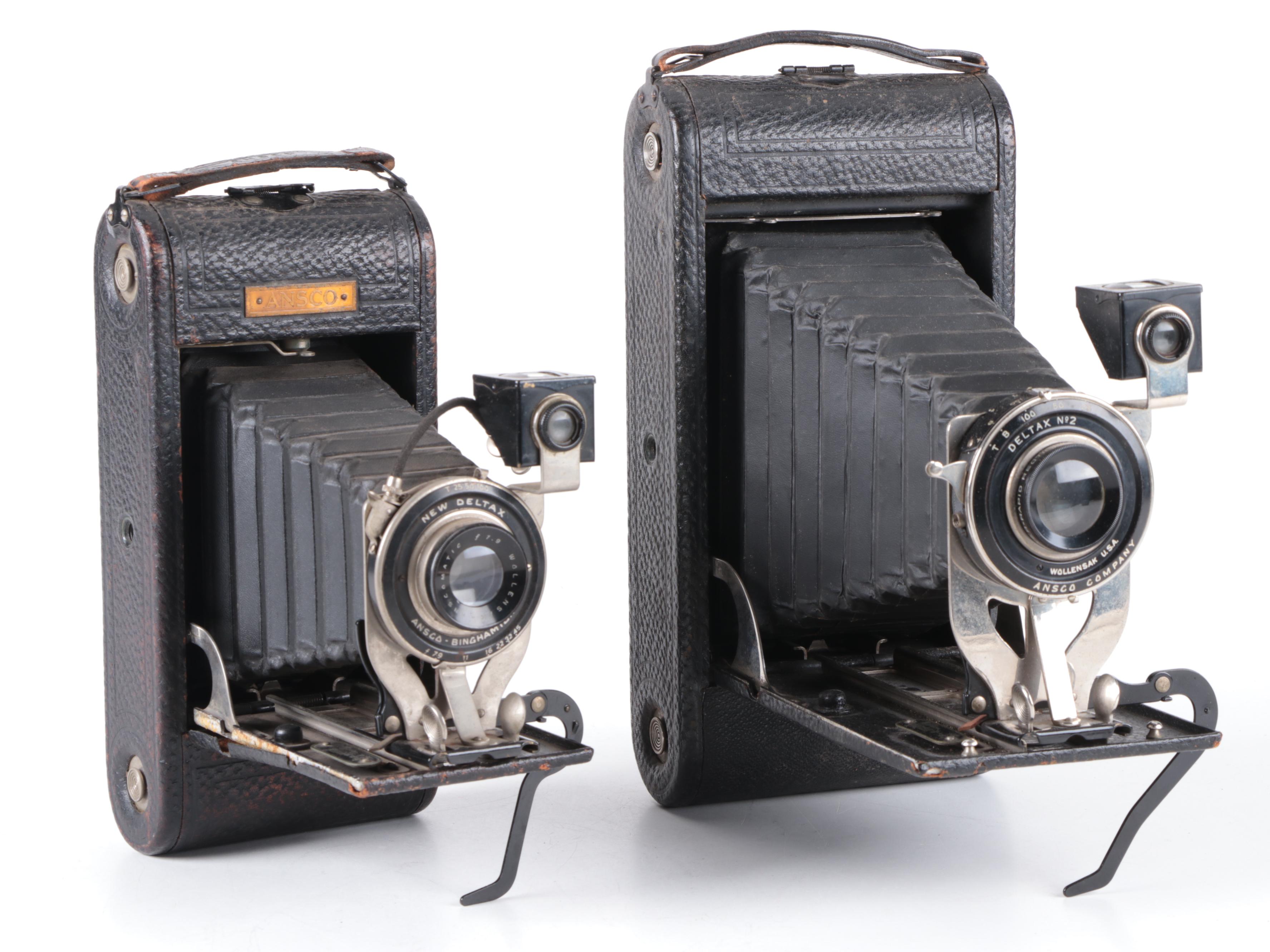 Ansco Junior and Seneca Folding Scout Medium Format Cameras, Early 20th Century