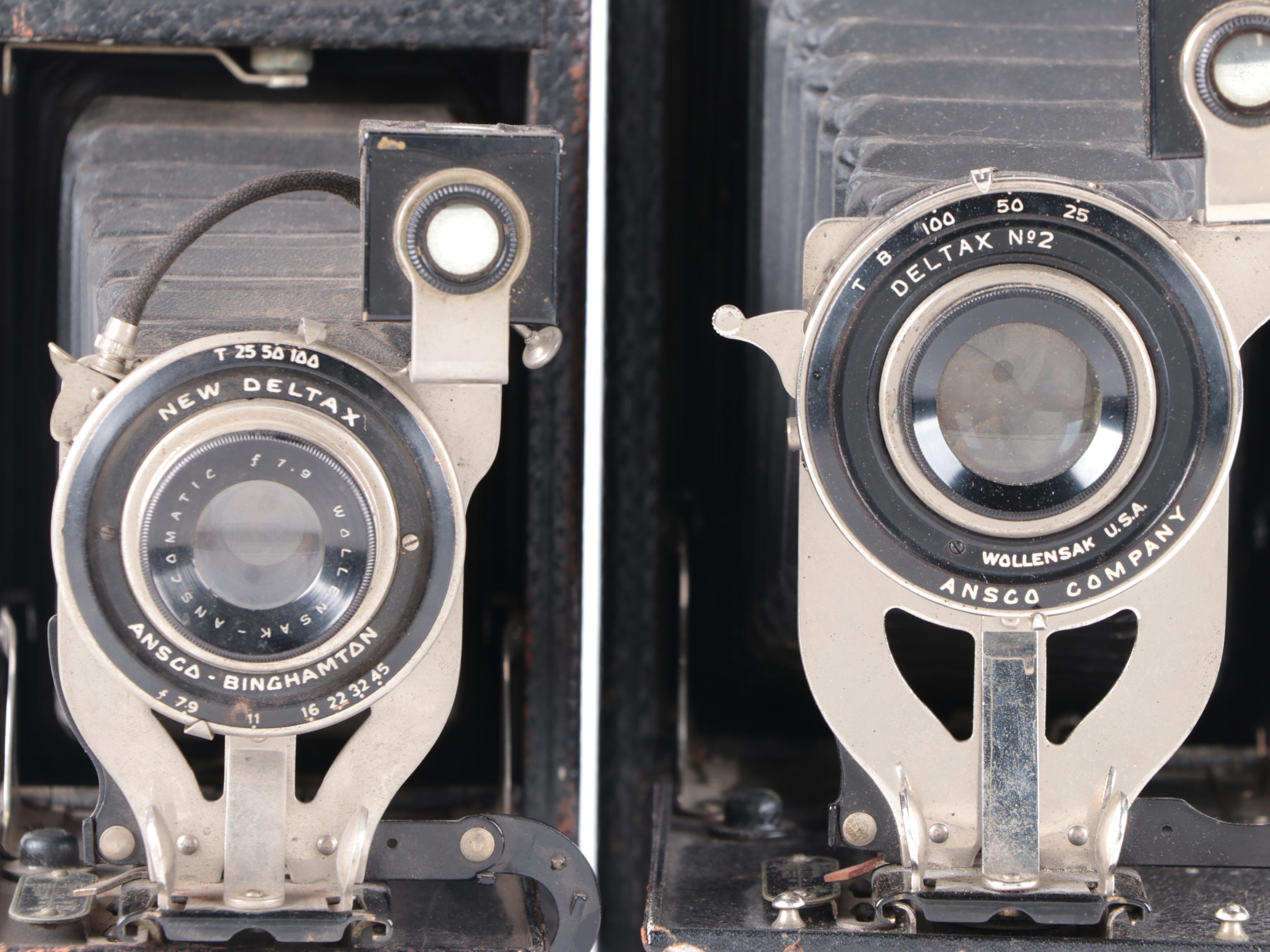 Ansco Junior and Seneca Folding Scout Medium Format Cameras, Early 20th Century