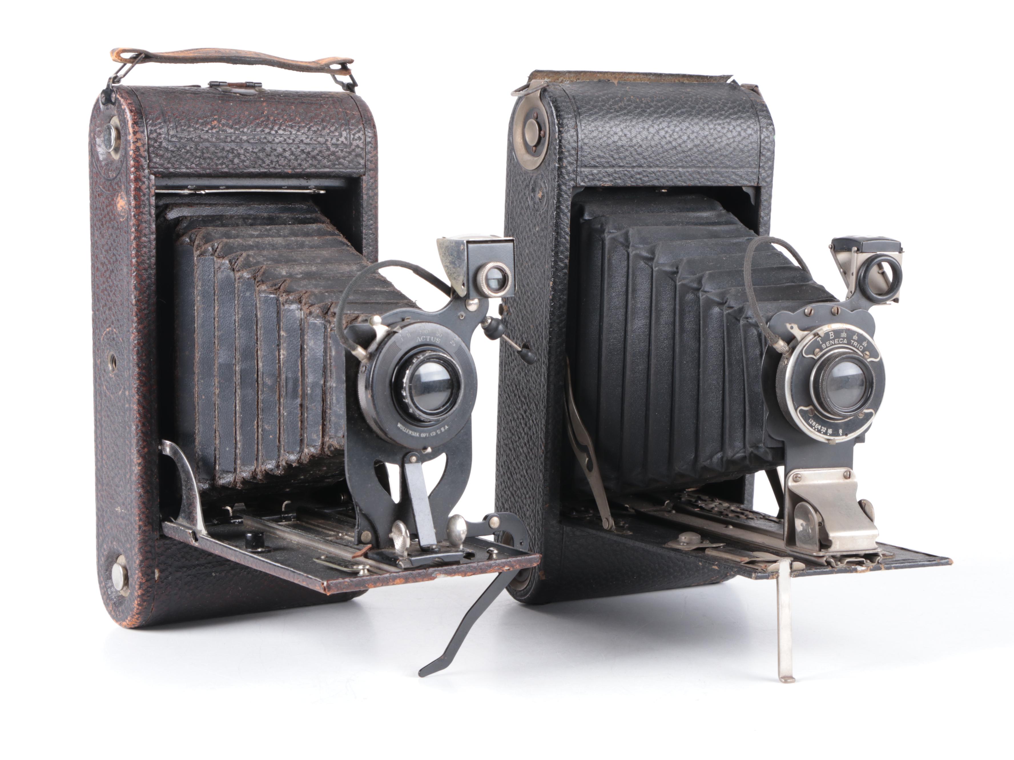 Ansco Junior and Seneca Folding Scout Medium Format Cameras, Early 20th Century