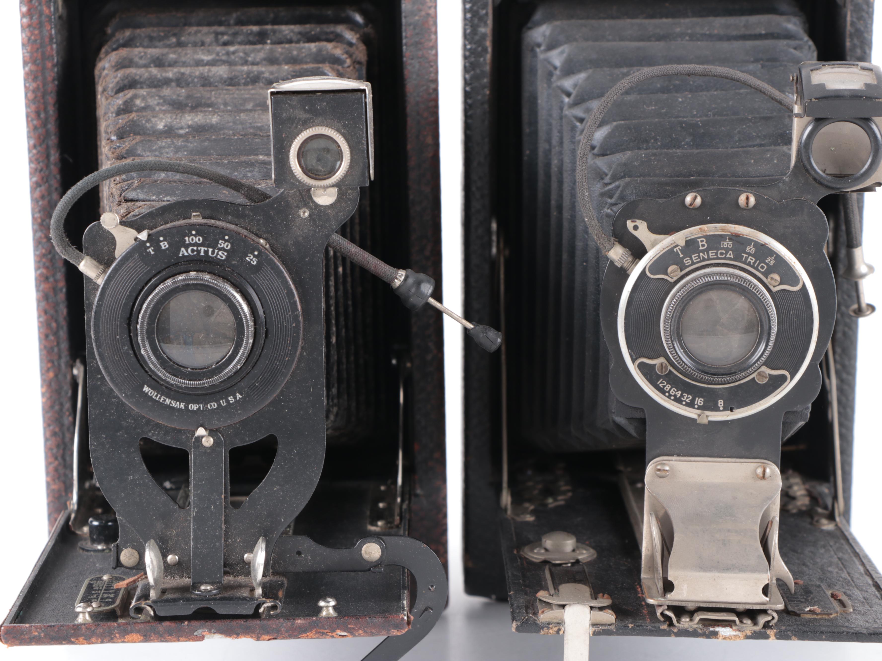 Ansco Junior and Seneca Folding Scout Medium Format Cameras, Early 20th Century