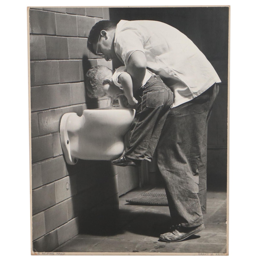 Grant M. Haist Silver Print Photograph "The Helping Hand"