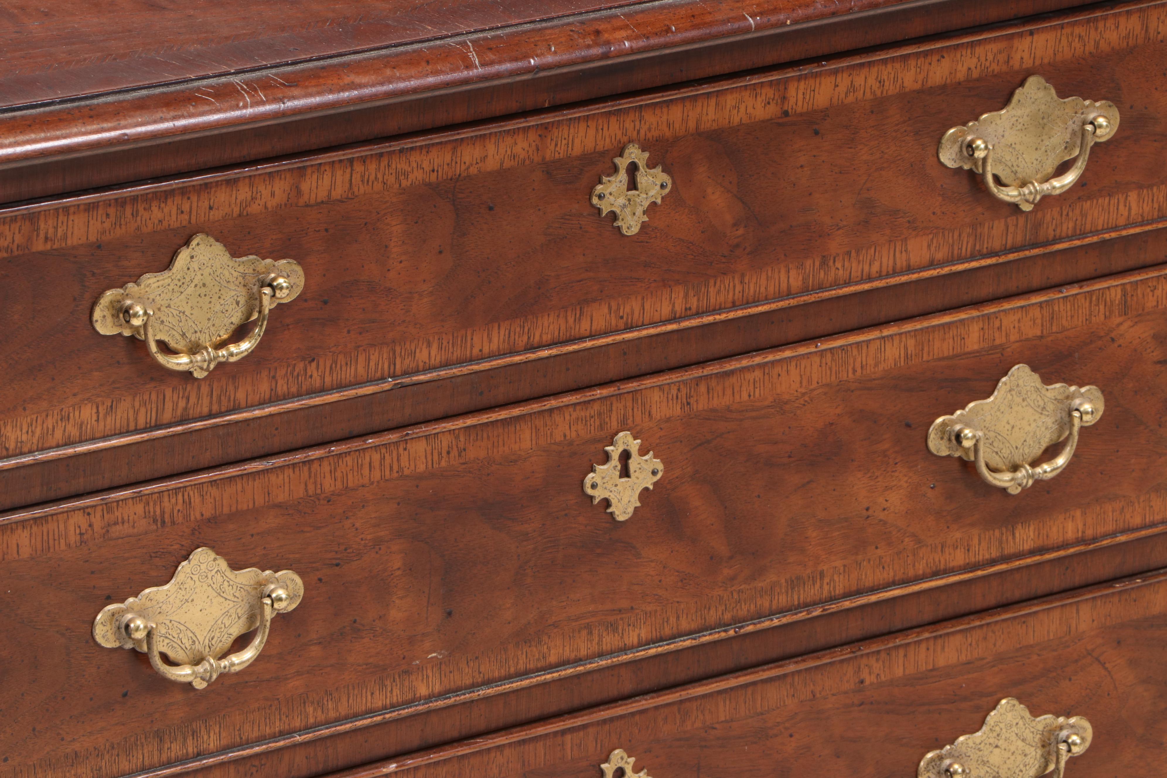 Henredon "Folio Four" George II Style Walnut and Crossbanded Bedside Chest
