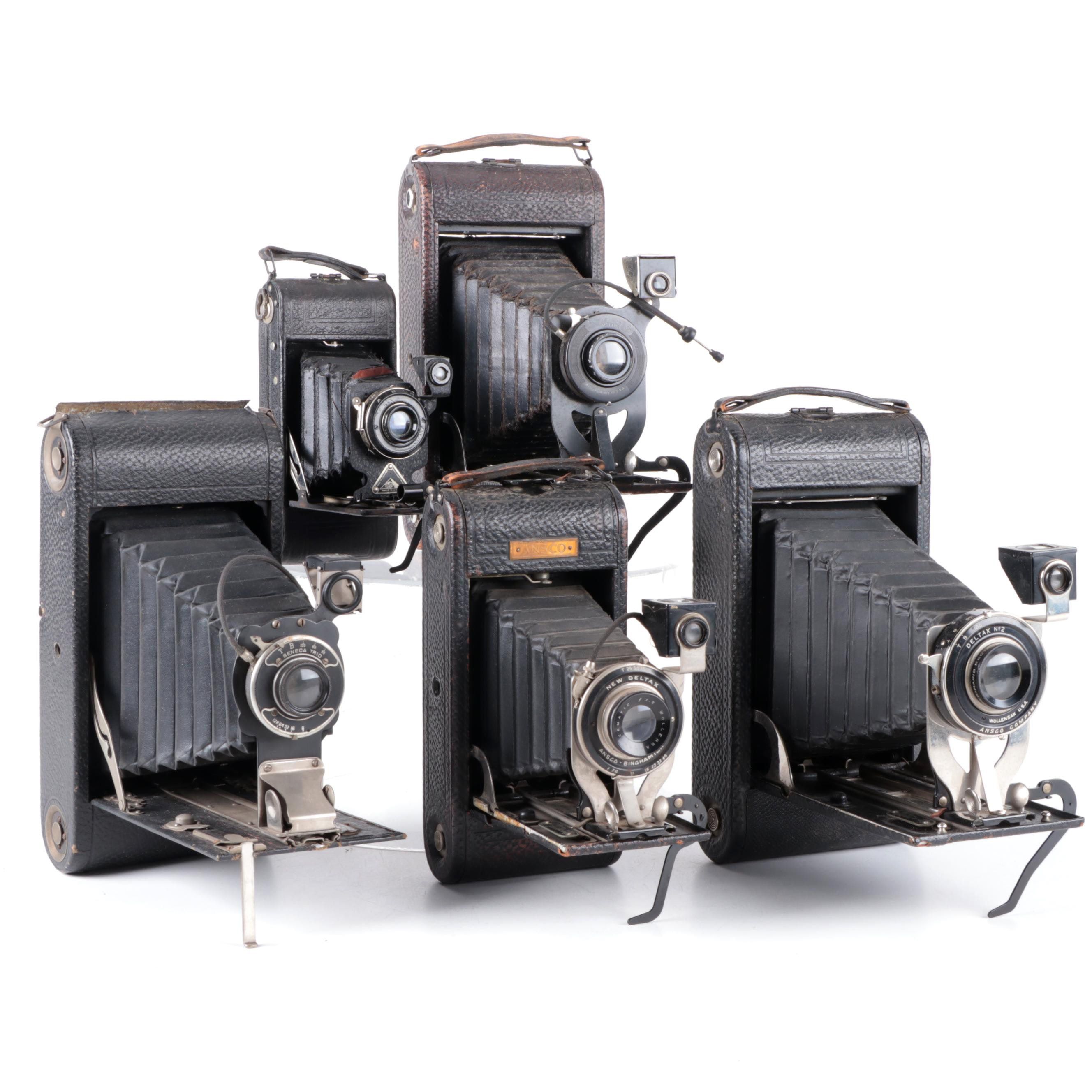 Ansco Junior and Seneca Folding Scout Medium Format Cameras, Early 20th Century