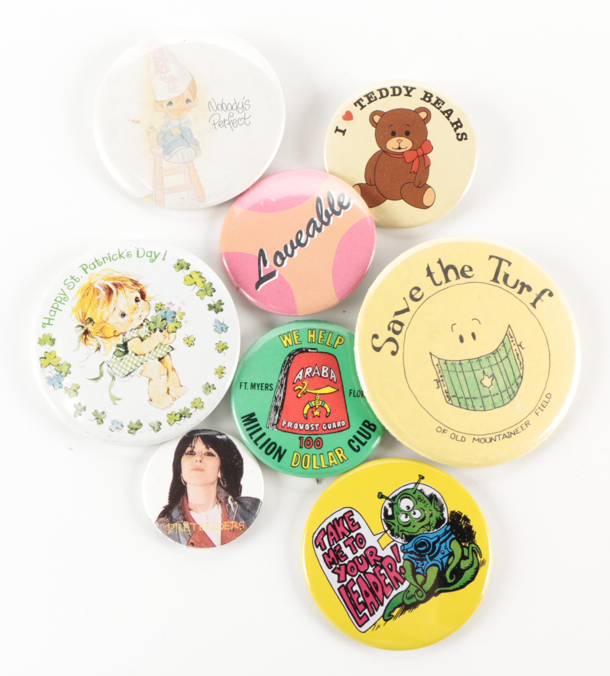 Pinbacks Featuring Kings Island, P&G and Sea World, 1980s - 1990s