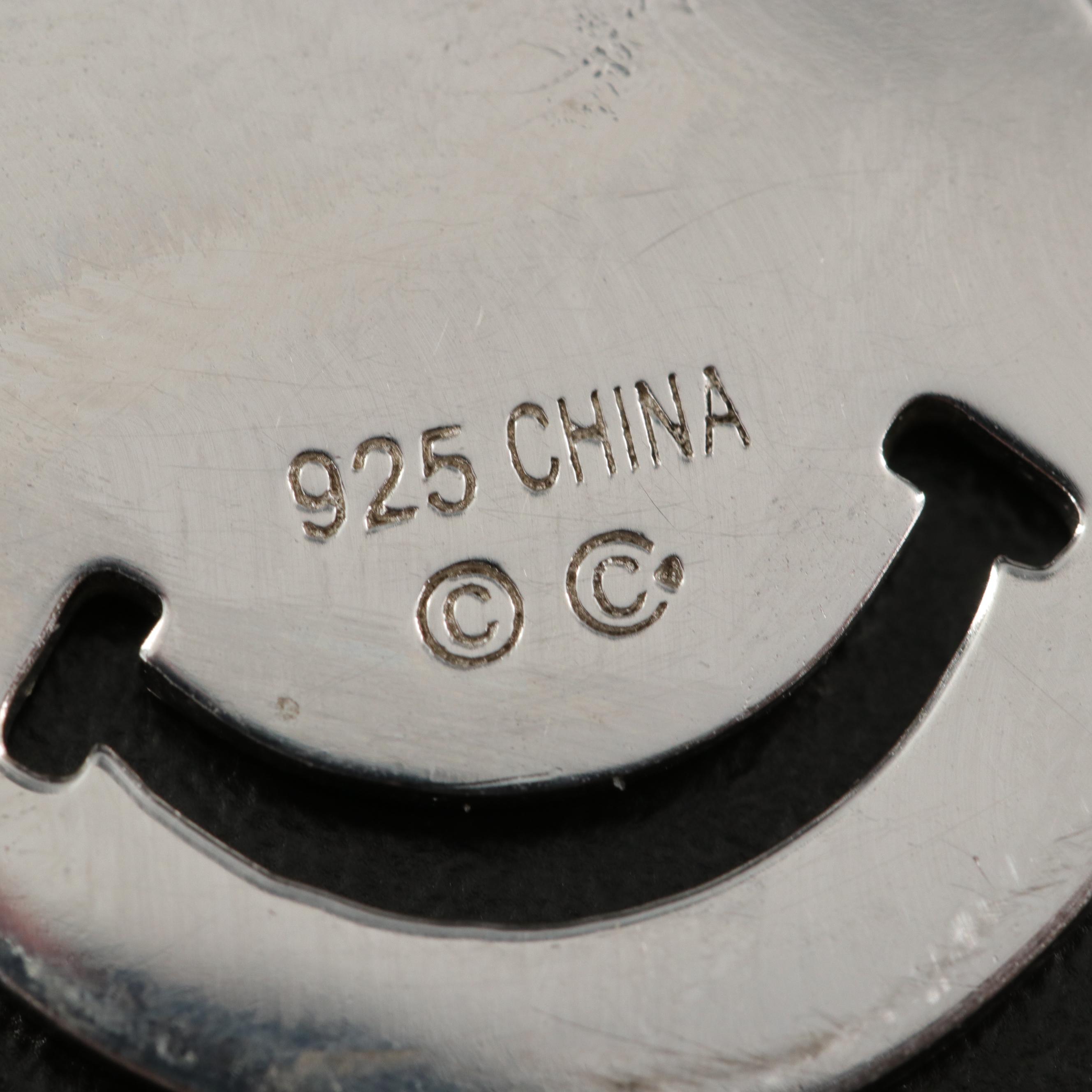 Sterling Jewelry with Smiley Face and Cherry Pendant Necklaces