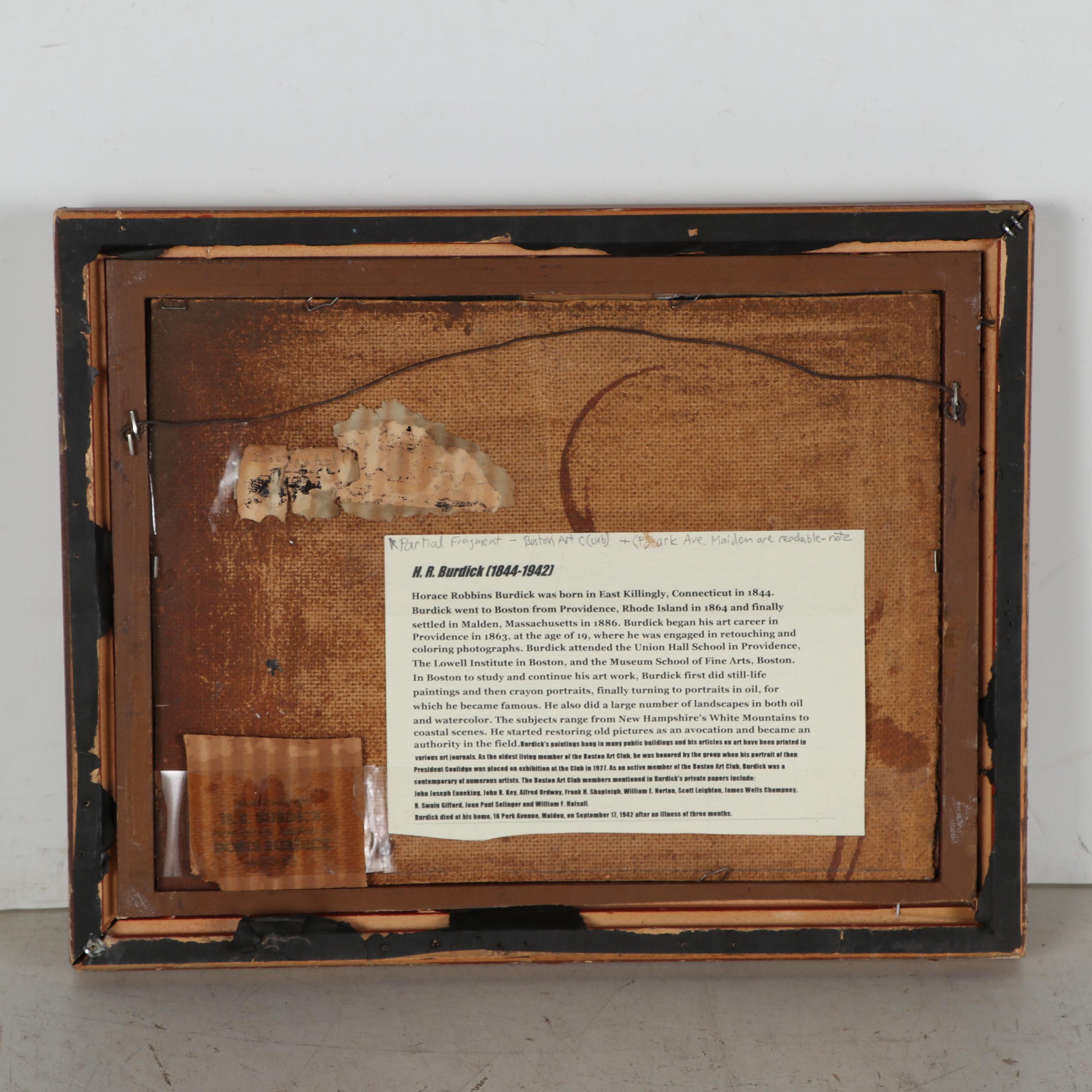 Horace Burdick Oil Painting "An Afternoon Nap," Early 20th Century