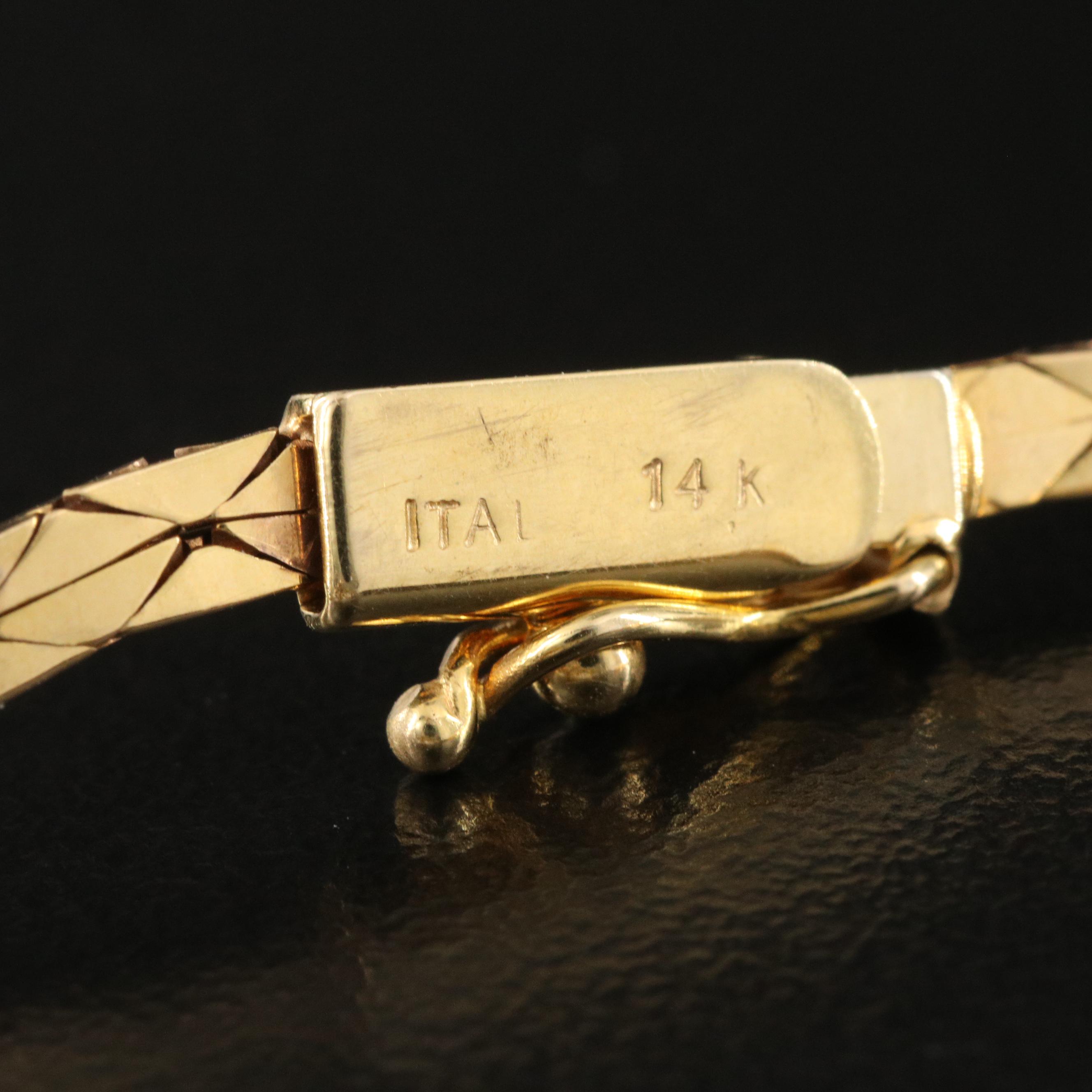 14K Ruby, Sapphire and Cubic Zirconia Cobra Link Bracelet