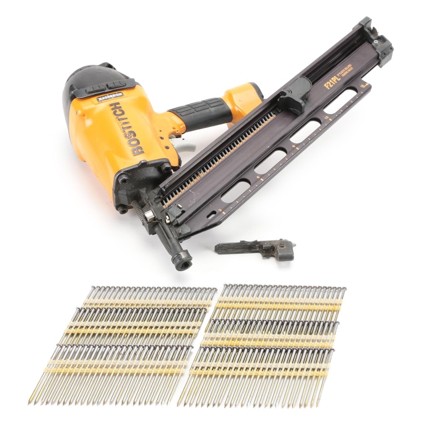 Bostitch Plastic Collated Pneumatic Framing Nailer with Framing Nails