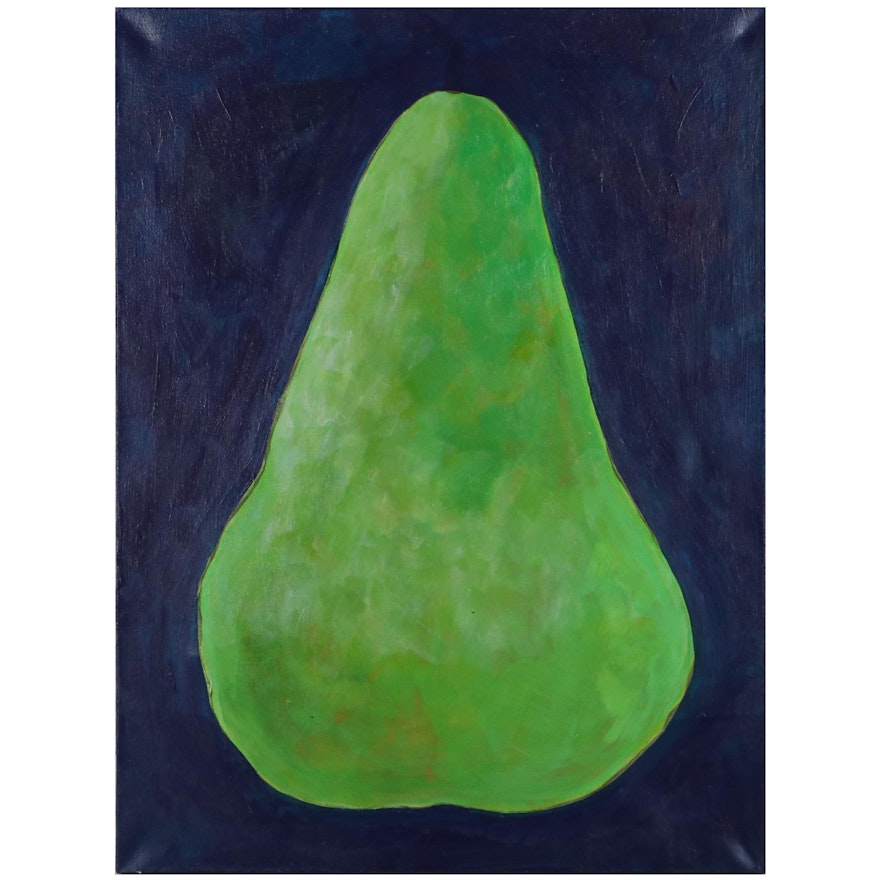Cassandra Linnea Auker Acrylic Painting "Iconic Pear," 2021