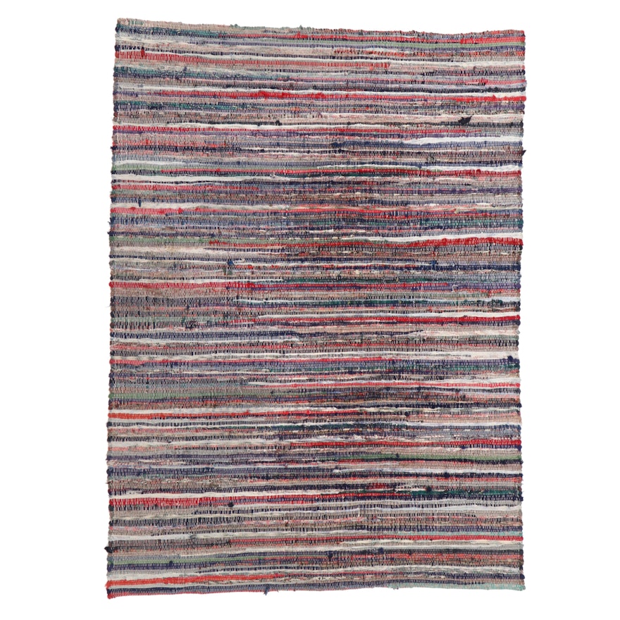 6'8 x 9' Handwoven Creative Looms, Inc. "Williamstown" Rag Rug