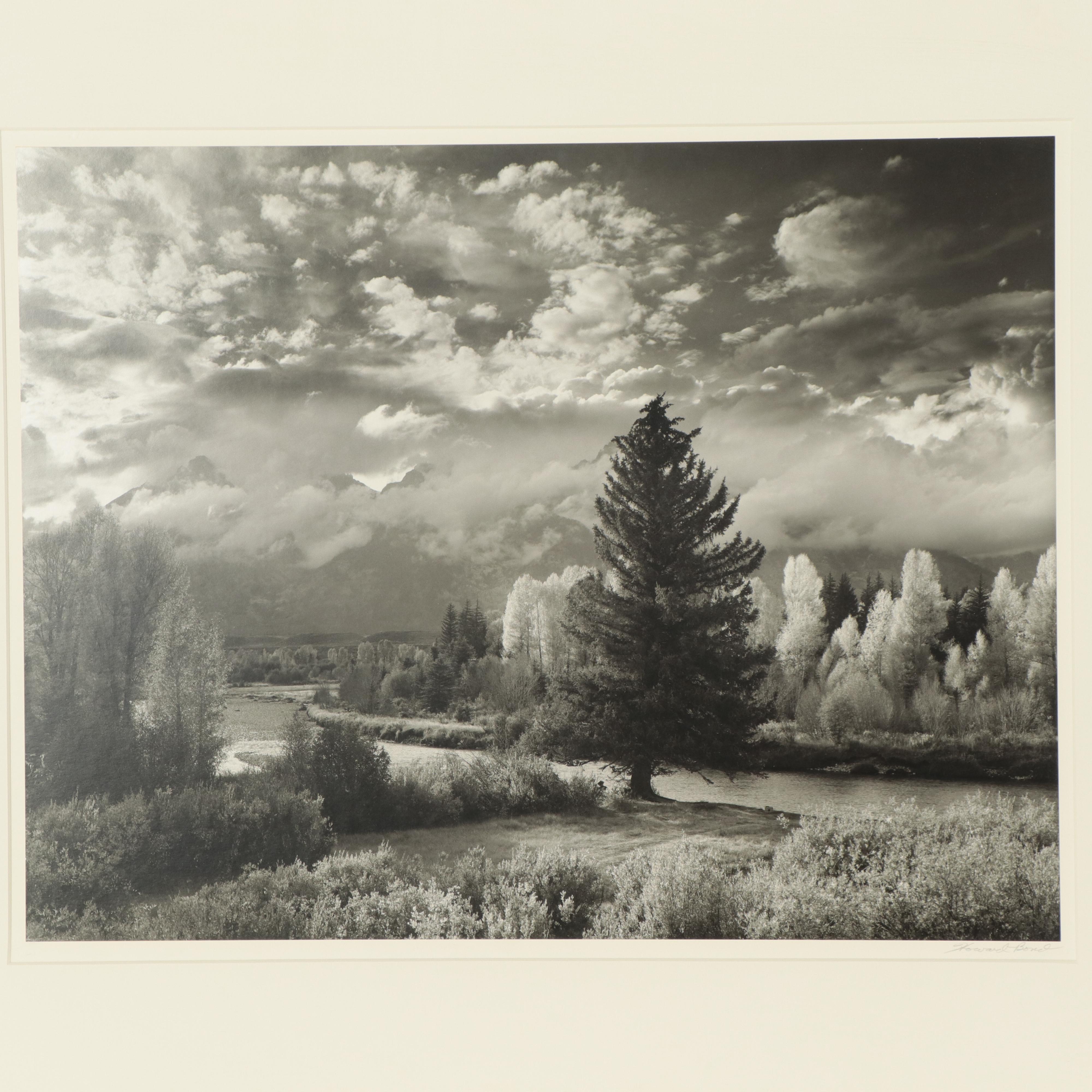 Howard Bond Landscape Silver Gelatin Photograph of the Tetons
