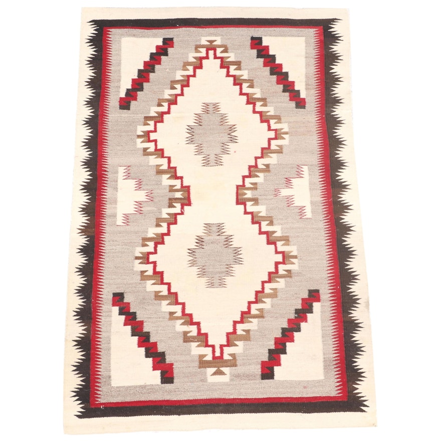 3'4 x 4'8 Handwoven Navajo Accent Rug, Late 20th Century
