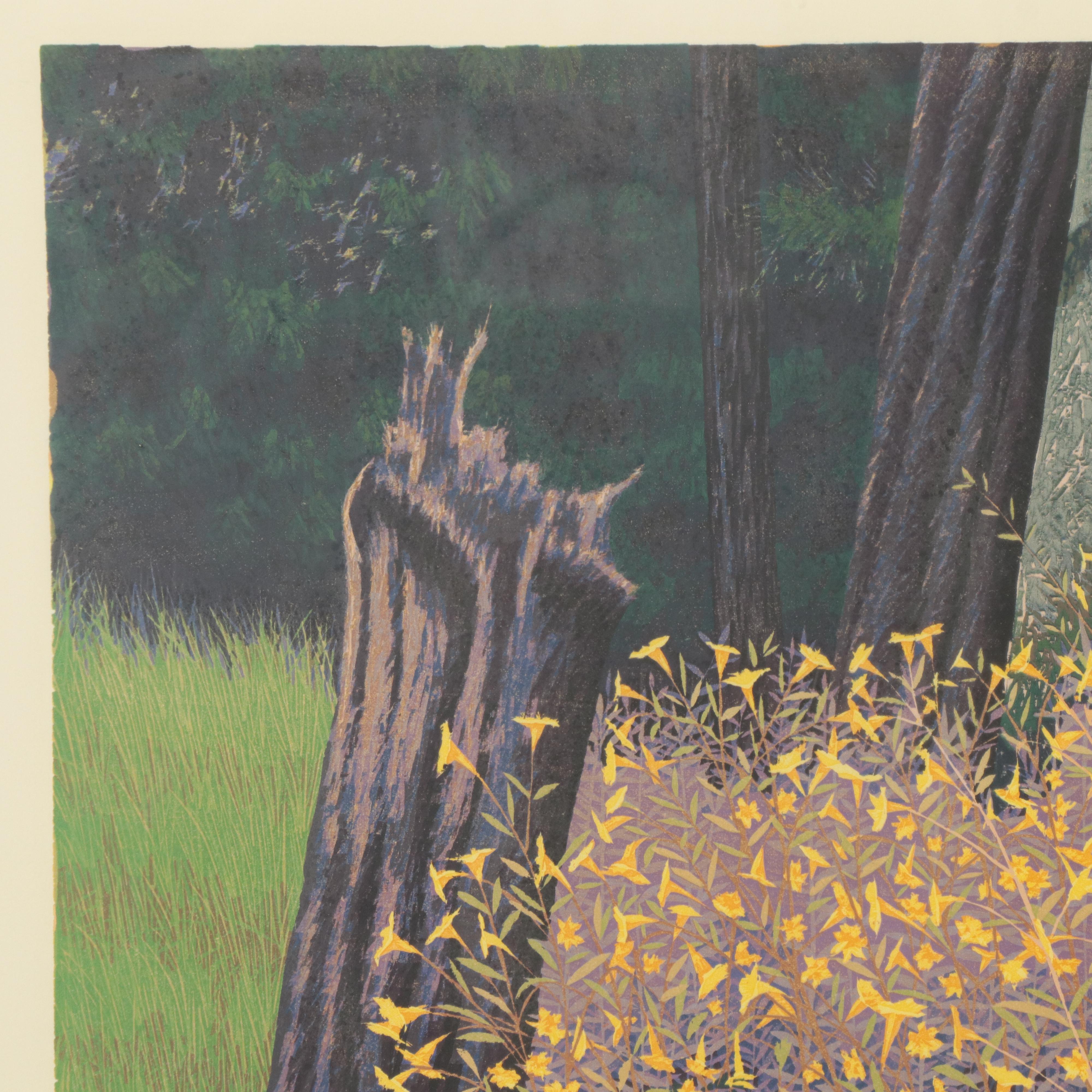 Gordon Mortensen Woodcut "Jack's Peak," 1991