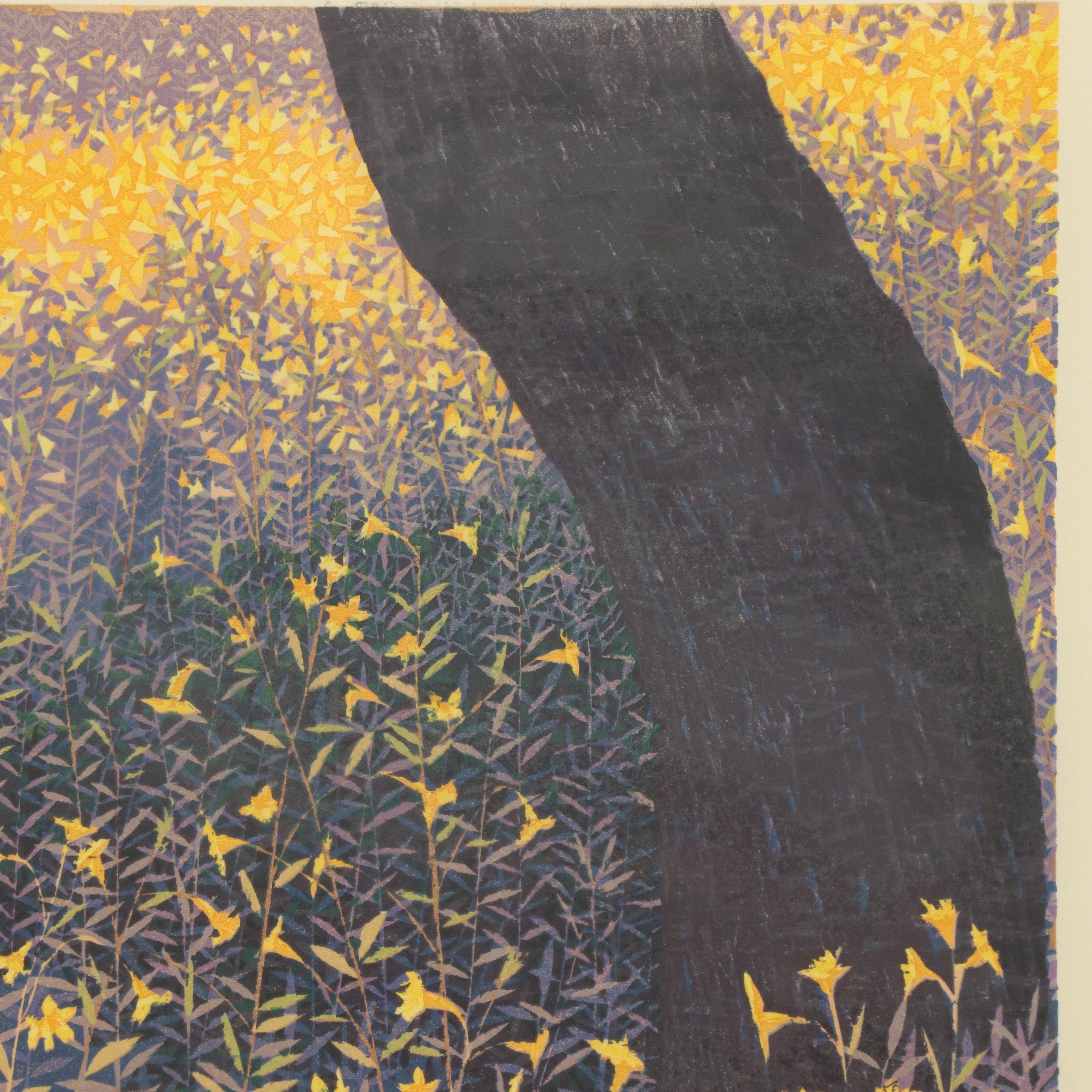 Gordon Mortensen Woodcut "Jack's Peak," 1991