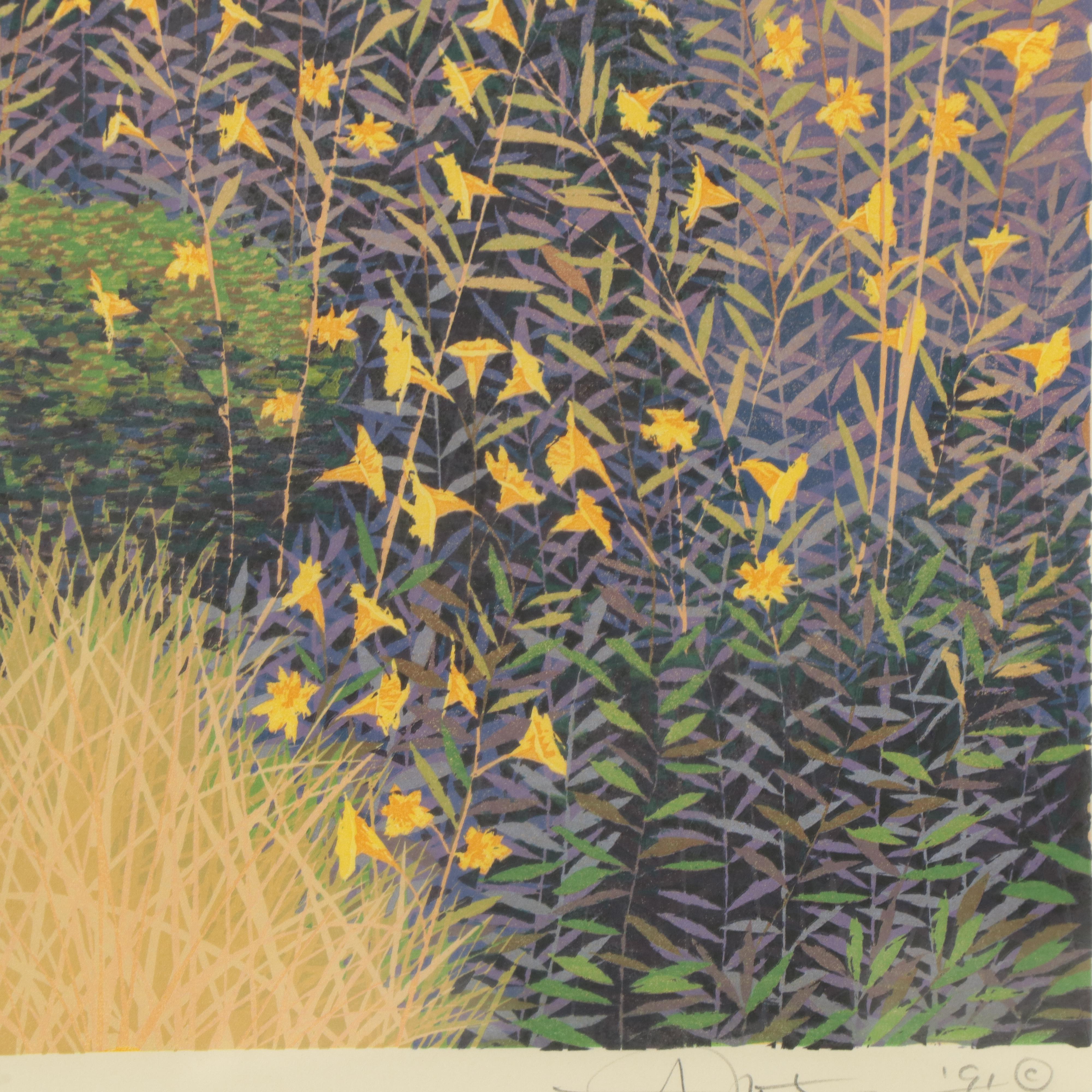 Gordon Mortensen Woodcut "Jack's Peak," 1991