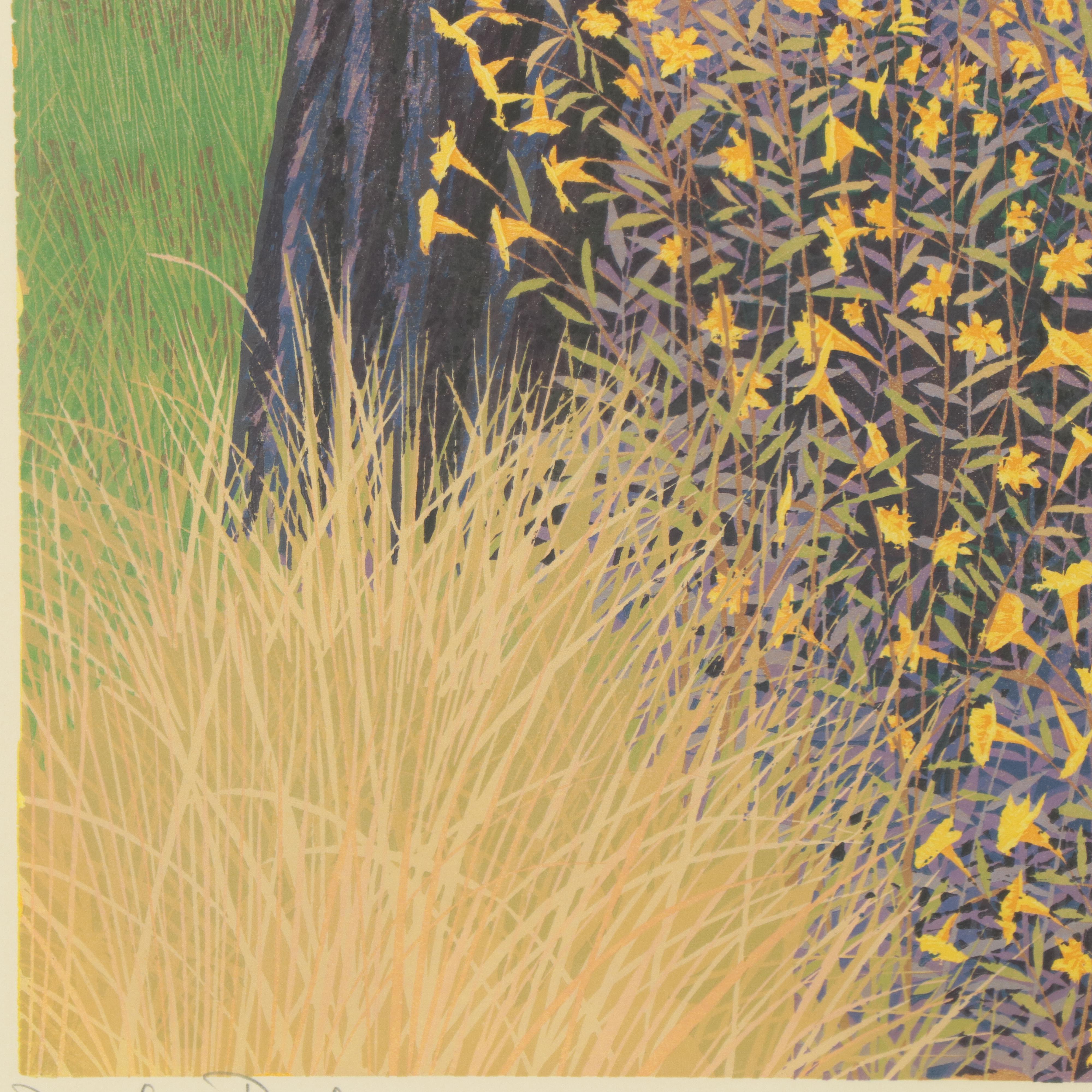 Gordon Mortensen Woodcut "Jack's Peak," 1991