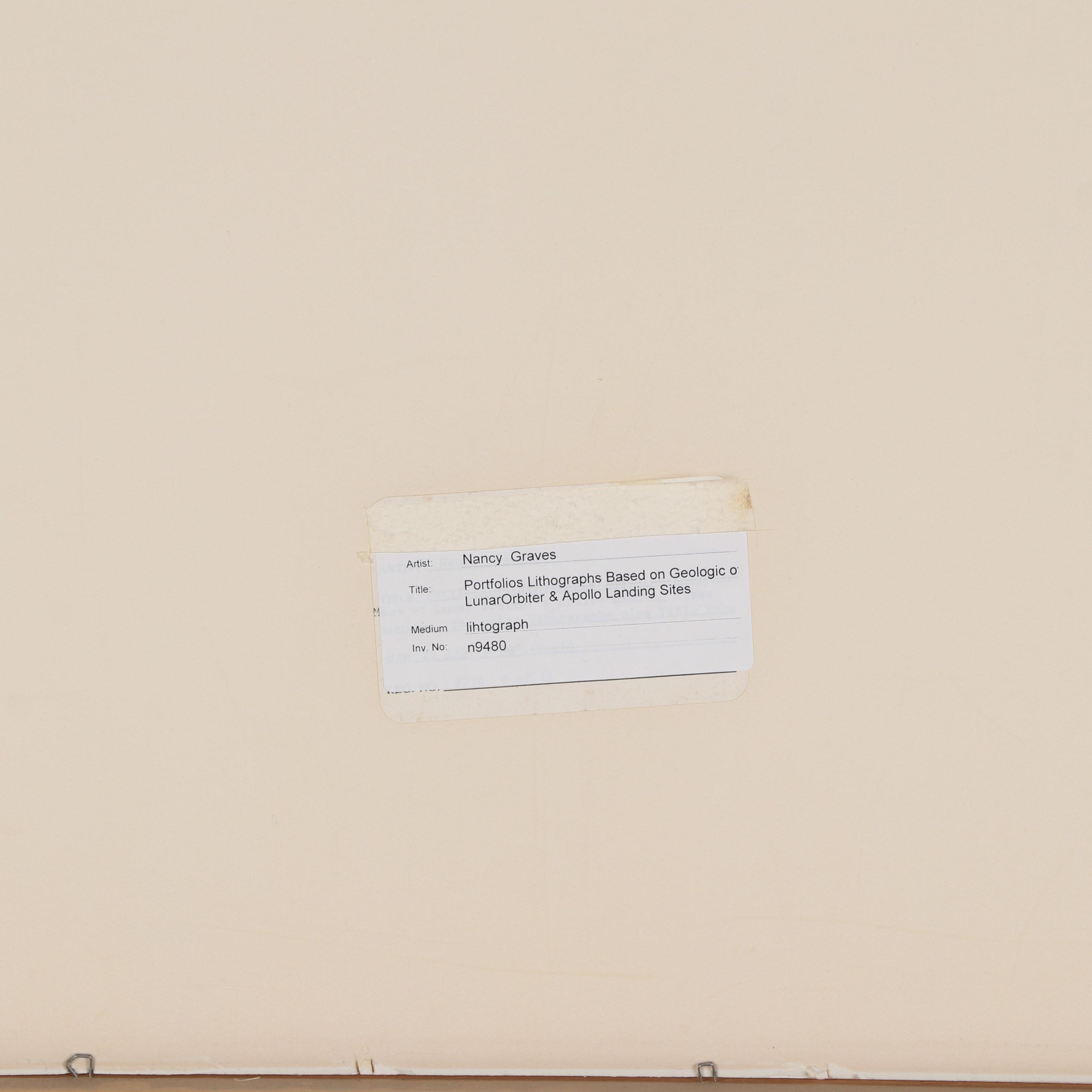 Nancy Graves Lithograph "III Maestlin G Region of the Moon," 1972