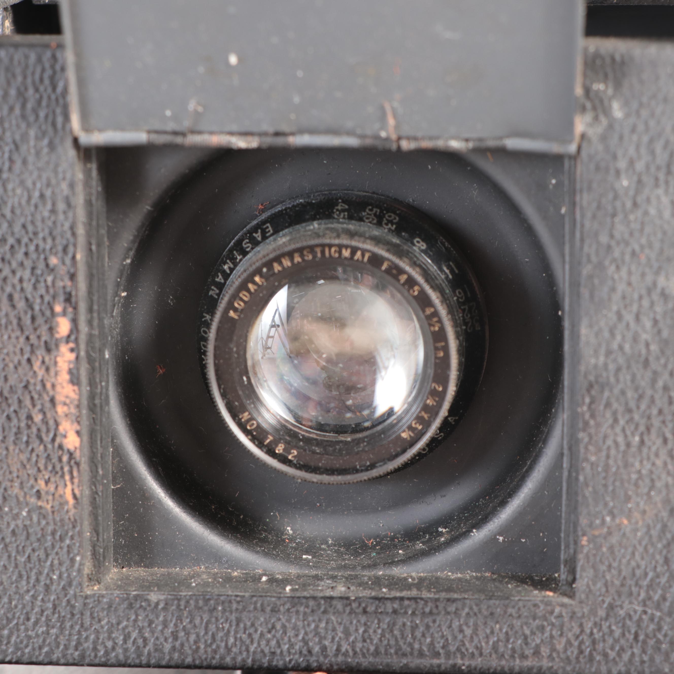 Eastman Kodak Auto Graflex and Graflex Jr. SLR Cameras with Tripods