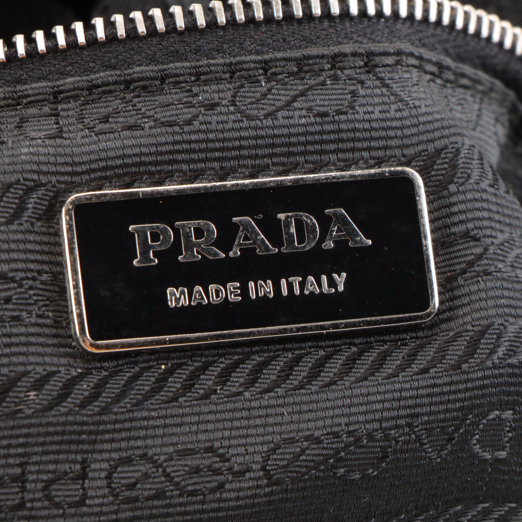 Prada Black Nylon Tessuto and Leather Tote