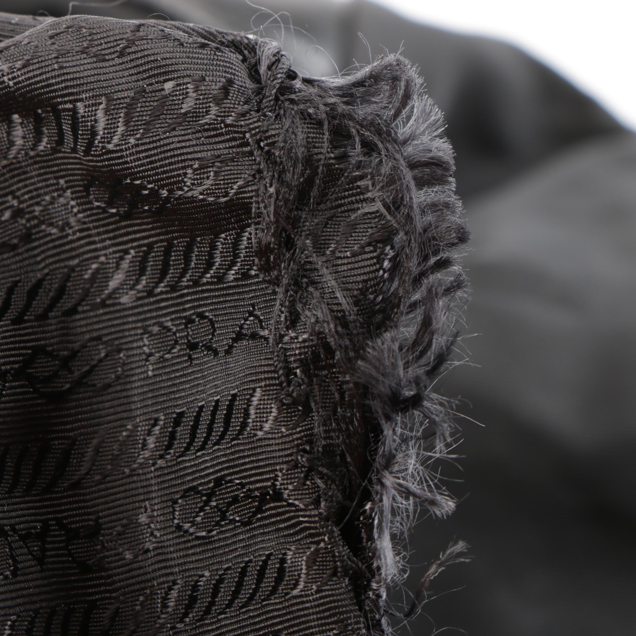 Prada Black Nylon Tessuto and Leather Tote