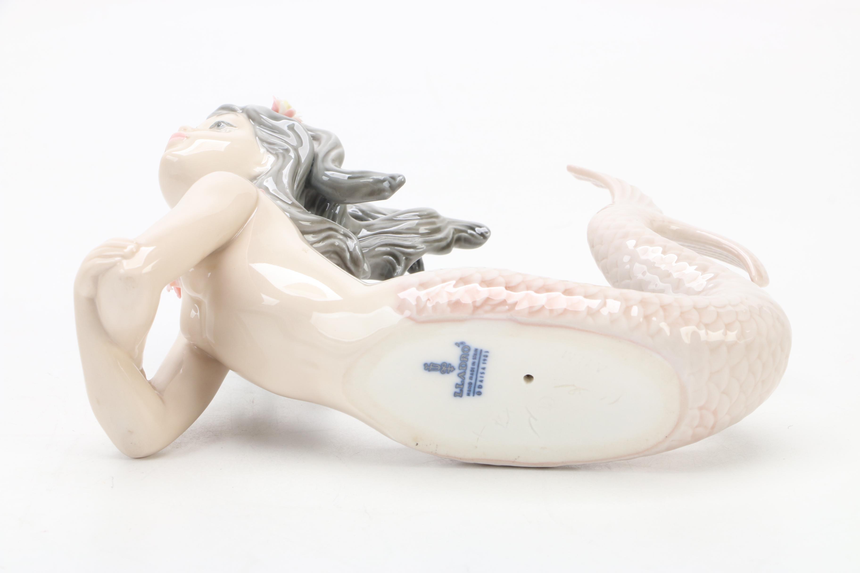 Lladró "Fantasy" Porcelain Mermaid Figurine Designed by José Puche