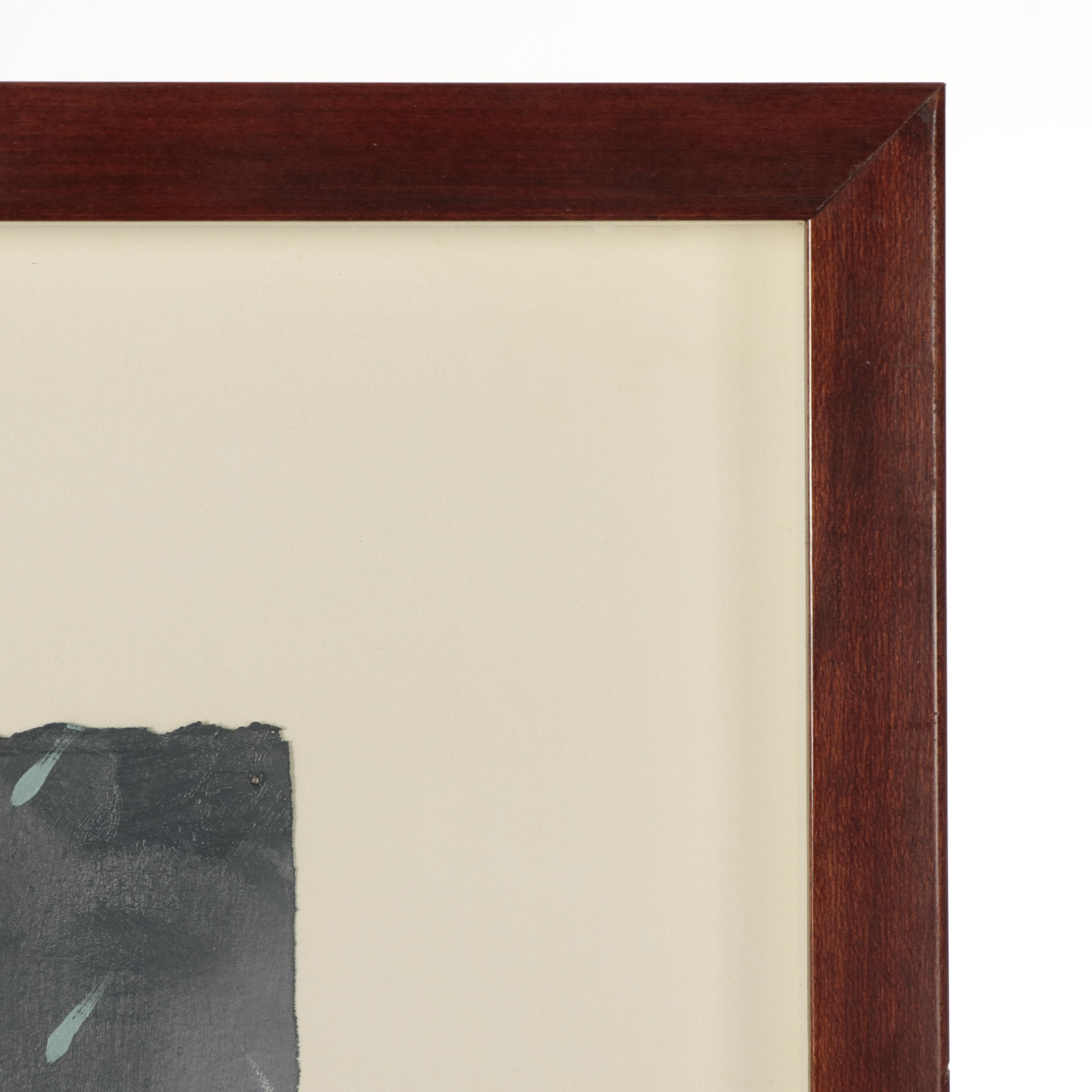 Dan Boldman Stylized Seascape Acrylic Painting, 1989